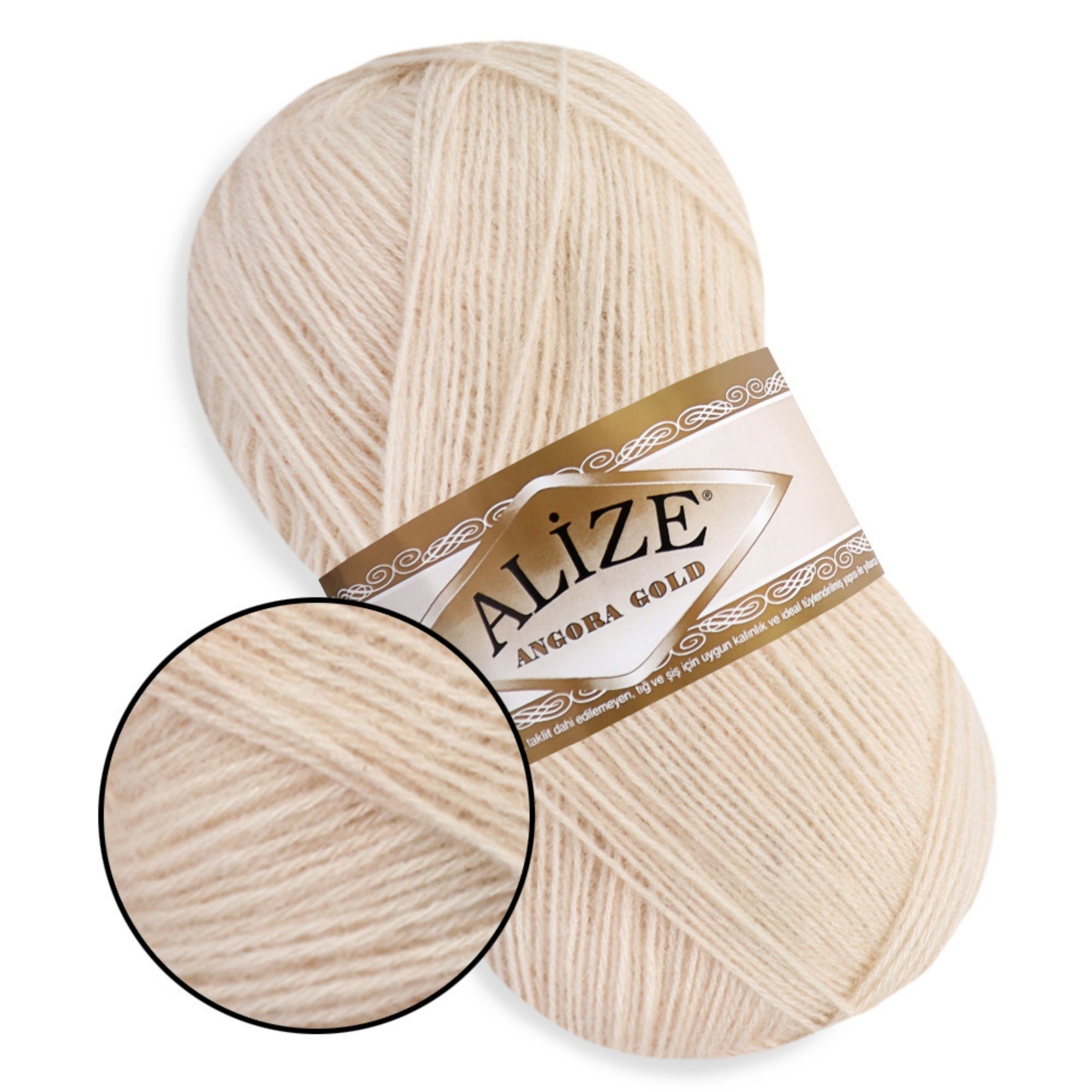 Alize Angora Gold, 56 colors, 3.53 oz / 601 yds