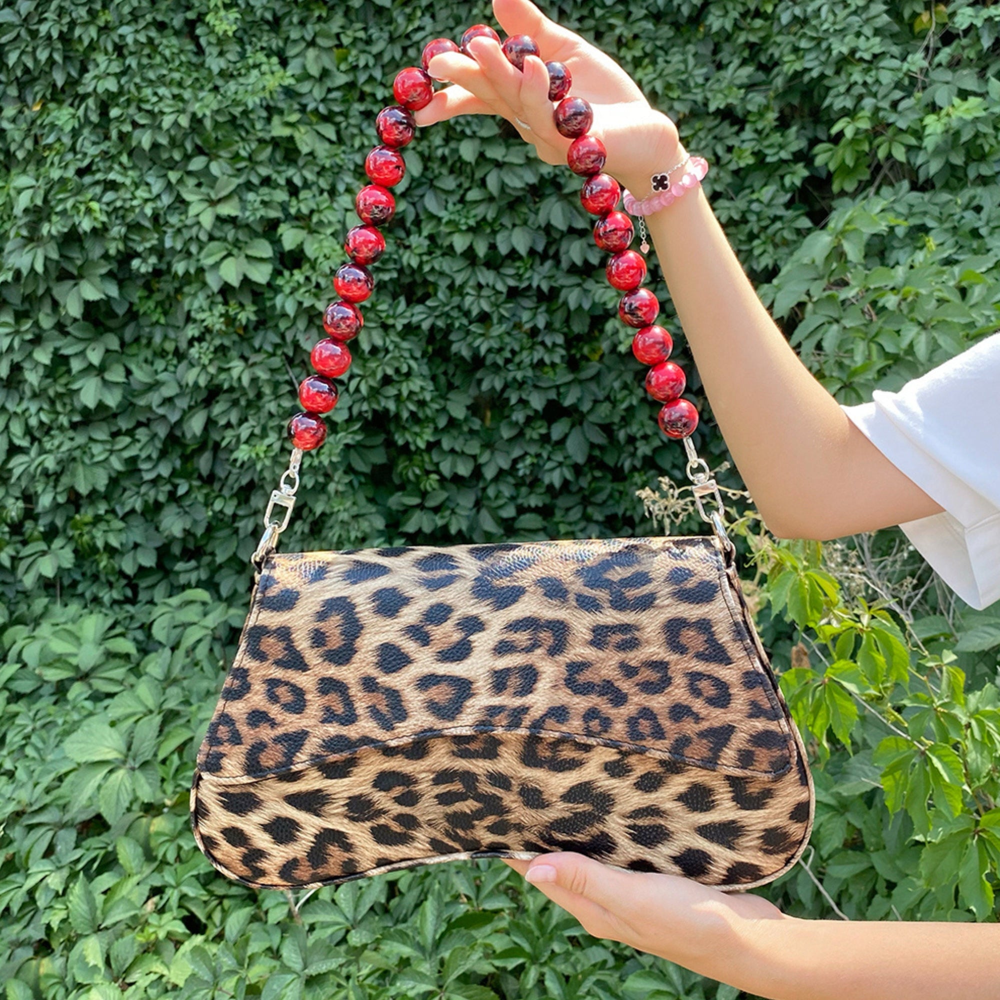 Beaded bag handles, 9 colors, 20 inch / 50 cm