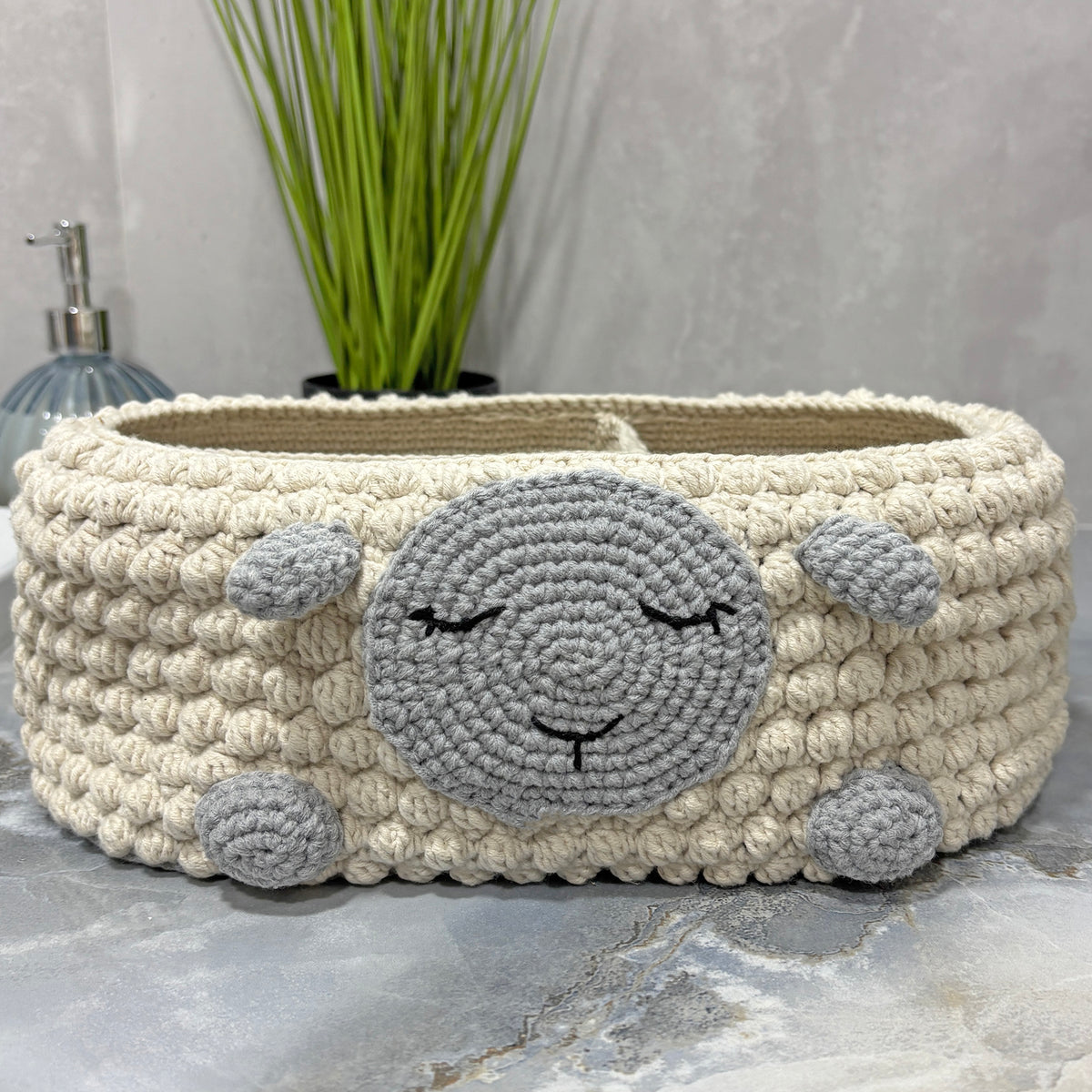 SHEEP ORGANIZER Crochet Pattern (skill level intermediate)