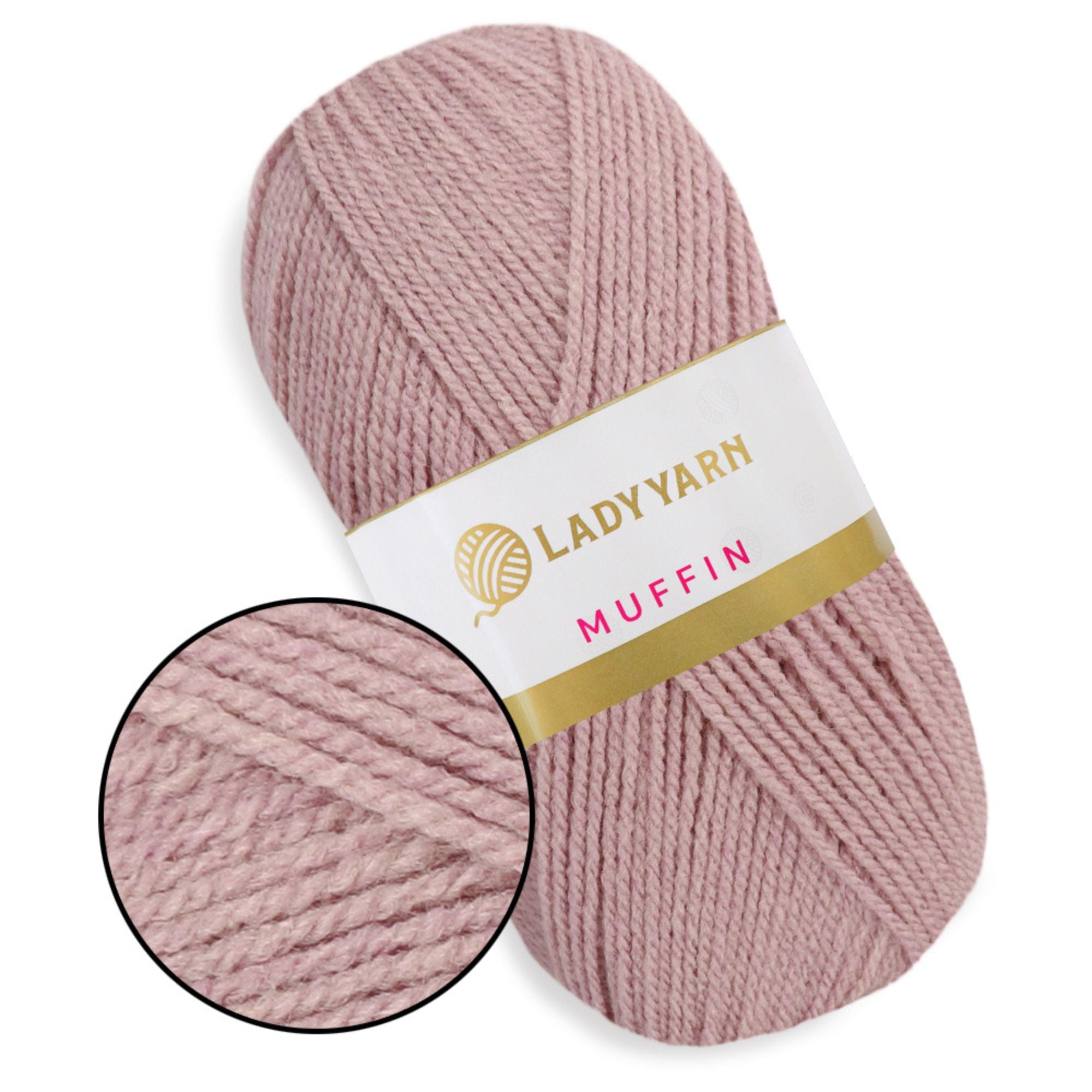 Lady Yarn Muffin, 36 colors, 3.5 oz / 525 yds