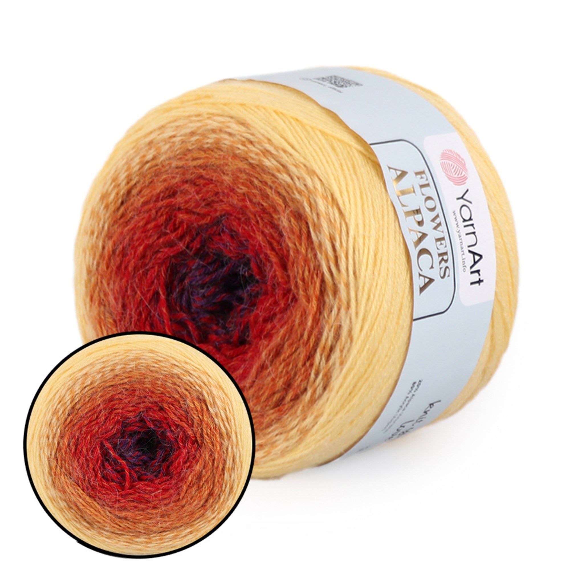 YarnArt Flowers Alpaca, 32 solors, 8.8 oz / 1028 yds