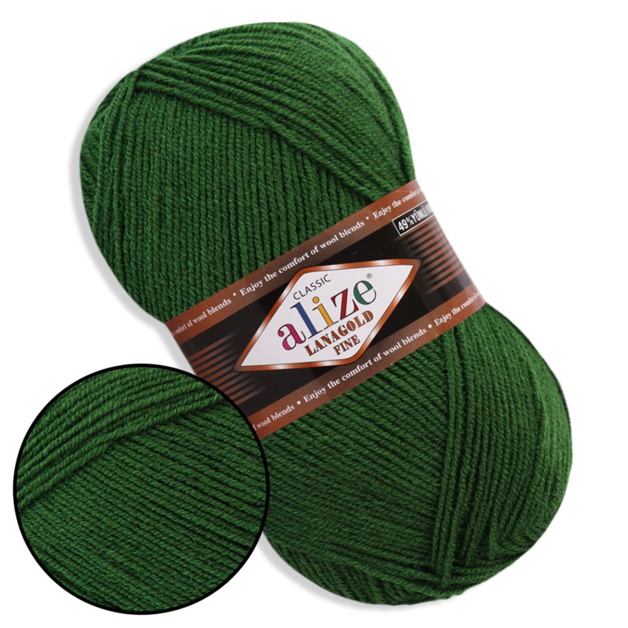 Alize LanaGold Fine, 31 colors, 3.53 oz / 426 yds