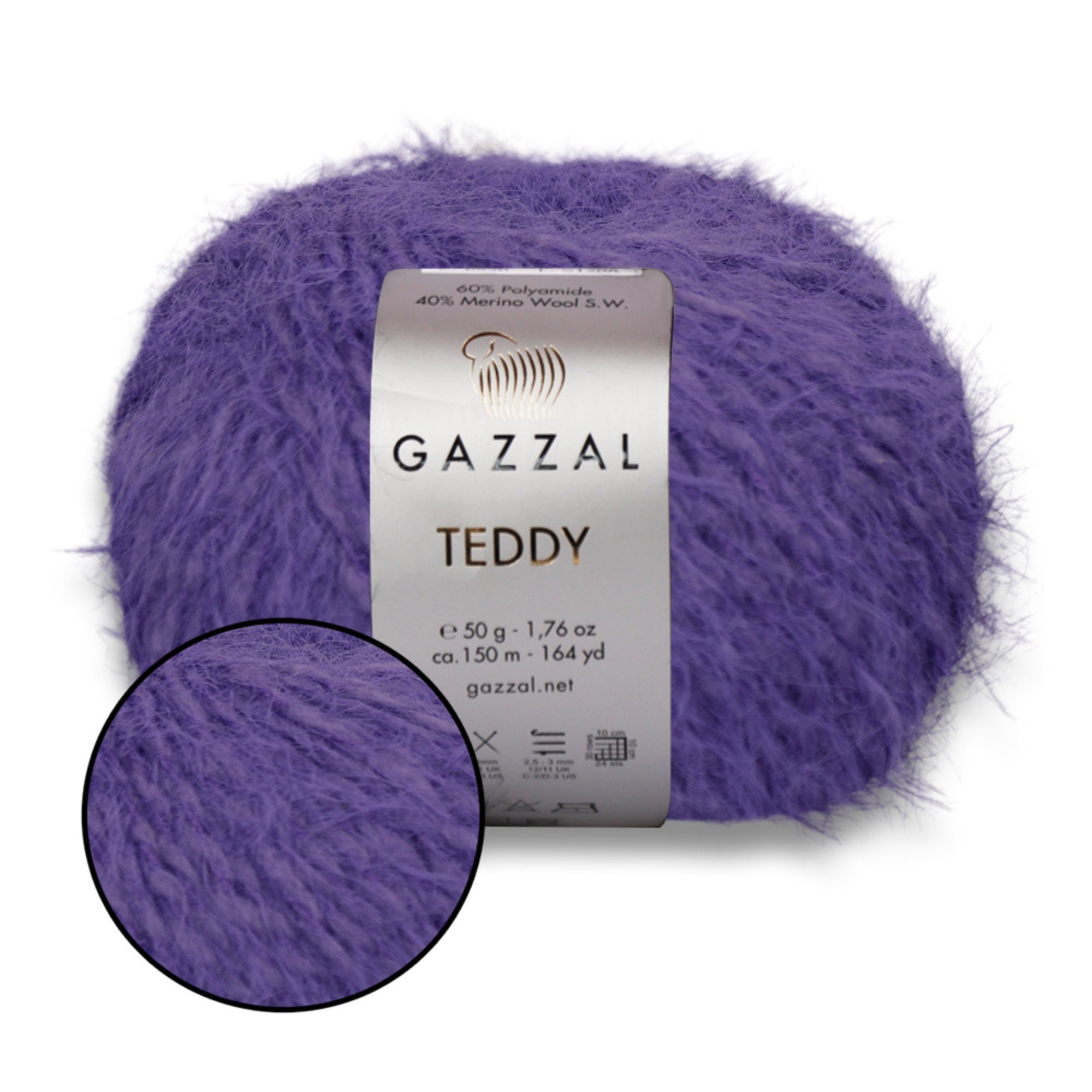 Gazzal Teddy, 26 colors, 1.76 oz / 164 yds
