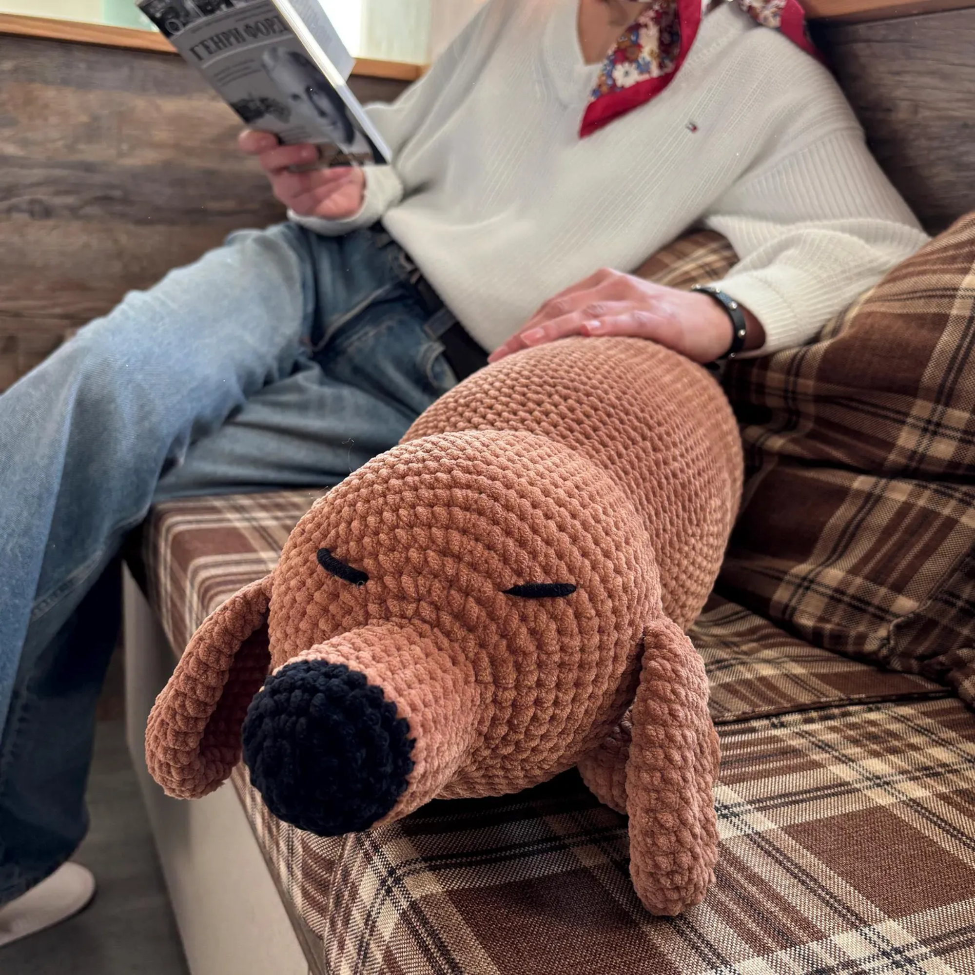 DOG PILLOW Crochet Pattern (skill level beginner)