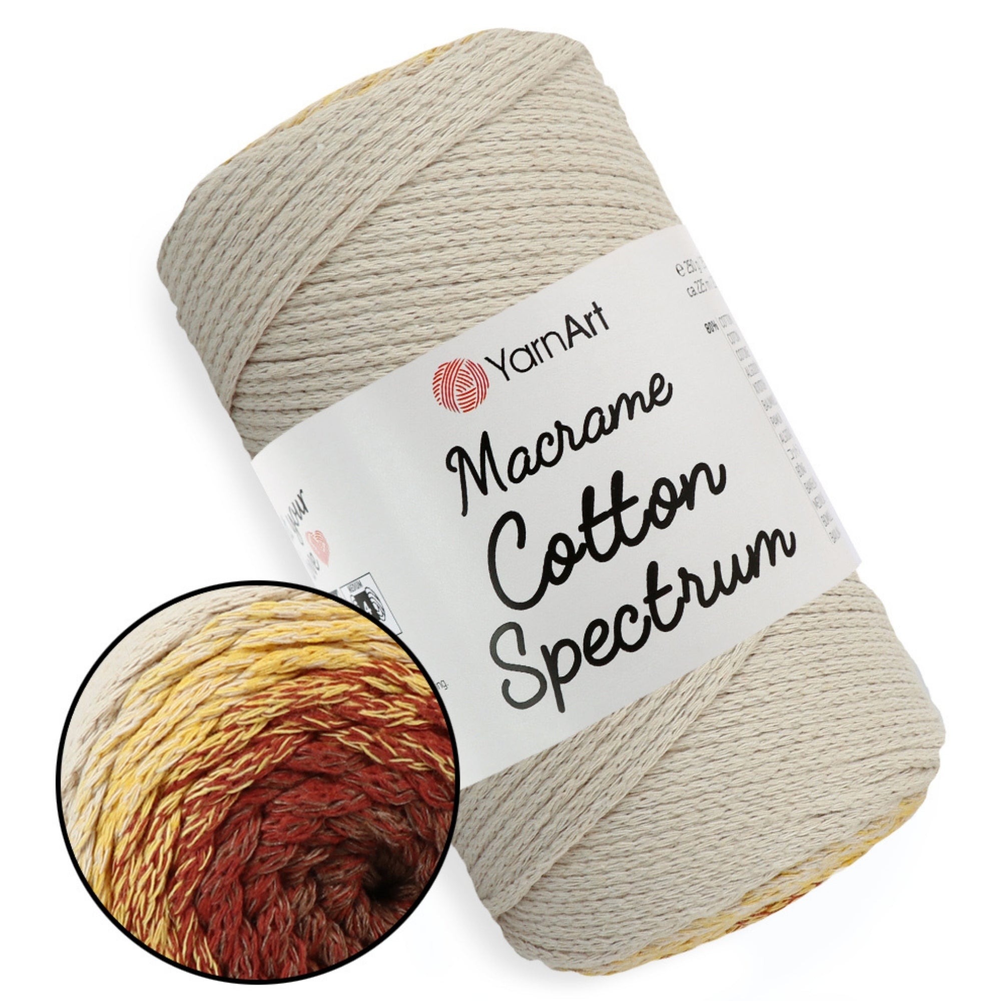 YarnArt Macrame Cotton Spectrum, 18 colors, 8.8 oz / 246 yds