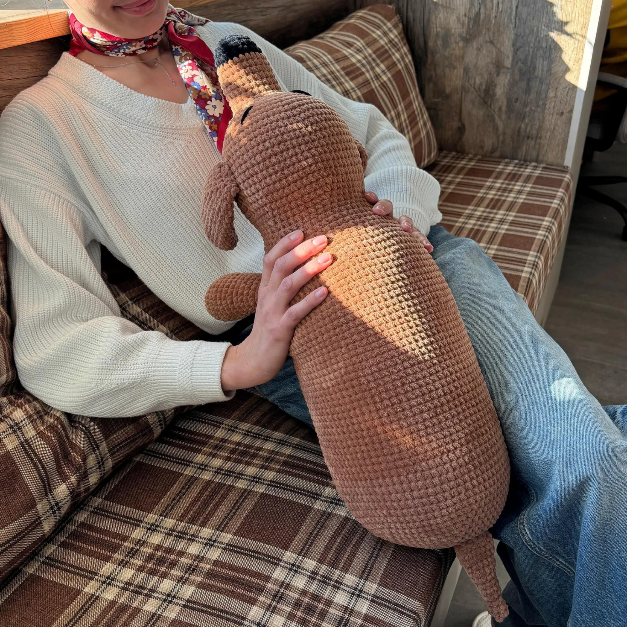 DOG PILLOW Crochet Pattern (skill level beginner)