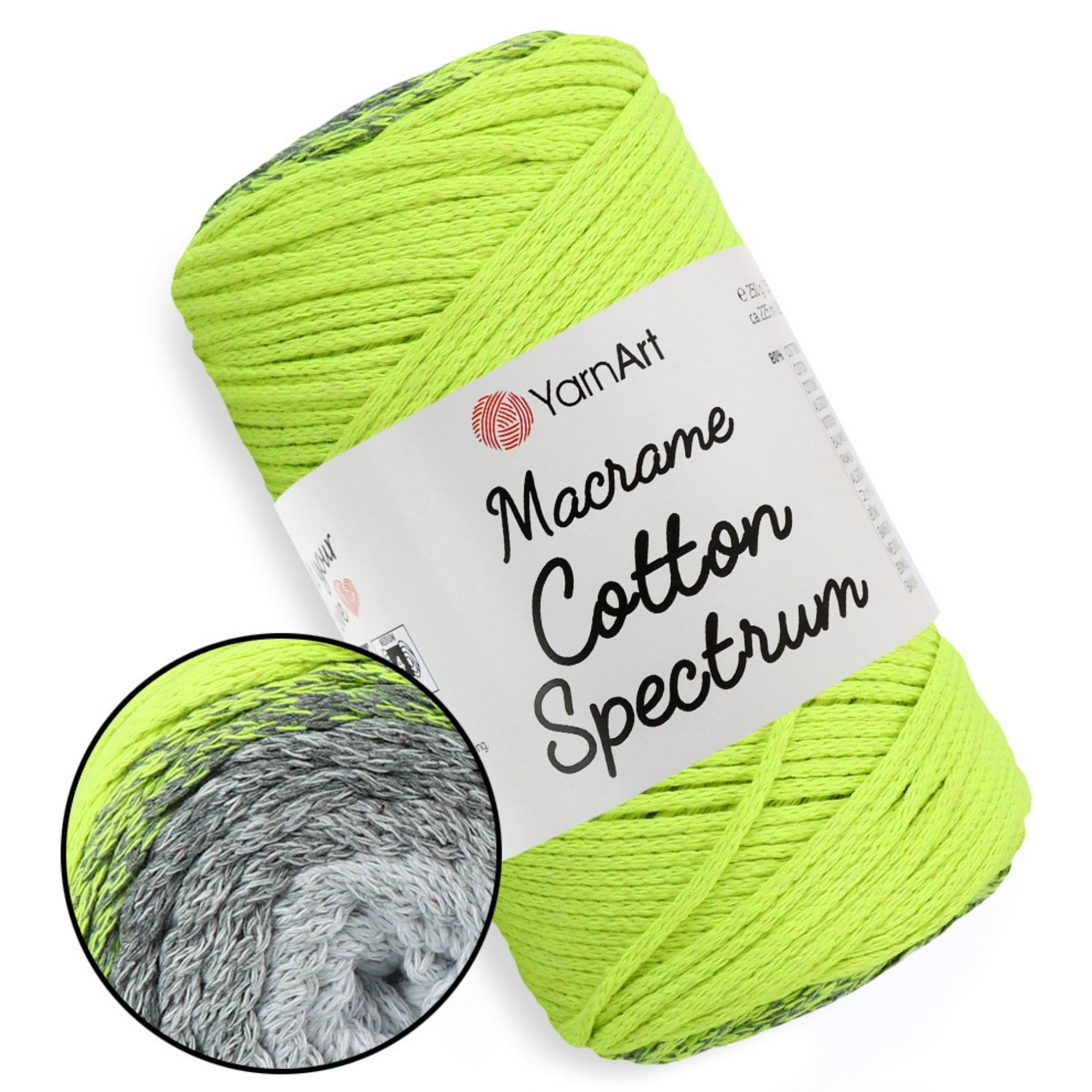 YarnArt Macrame Cotton Spectrum, 18 colors, 8.8 oz / 246 yds