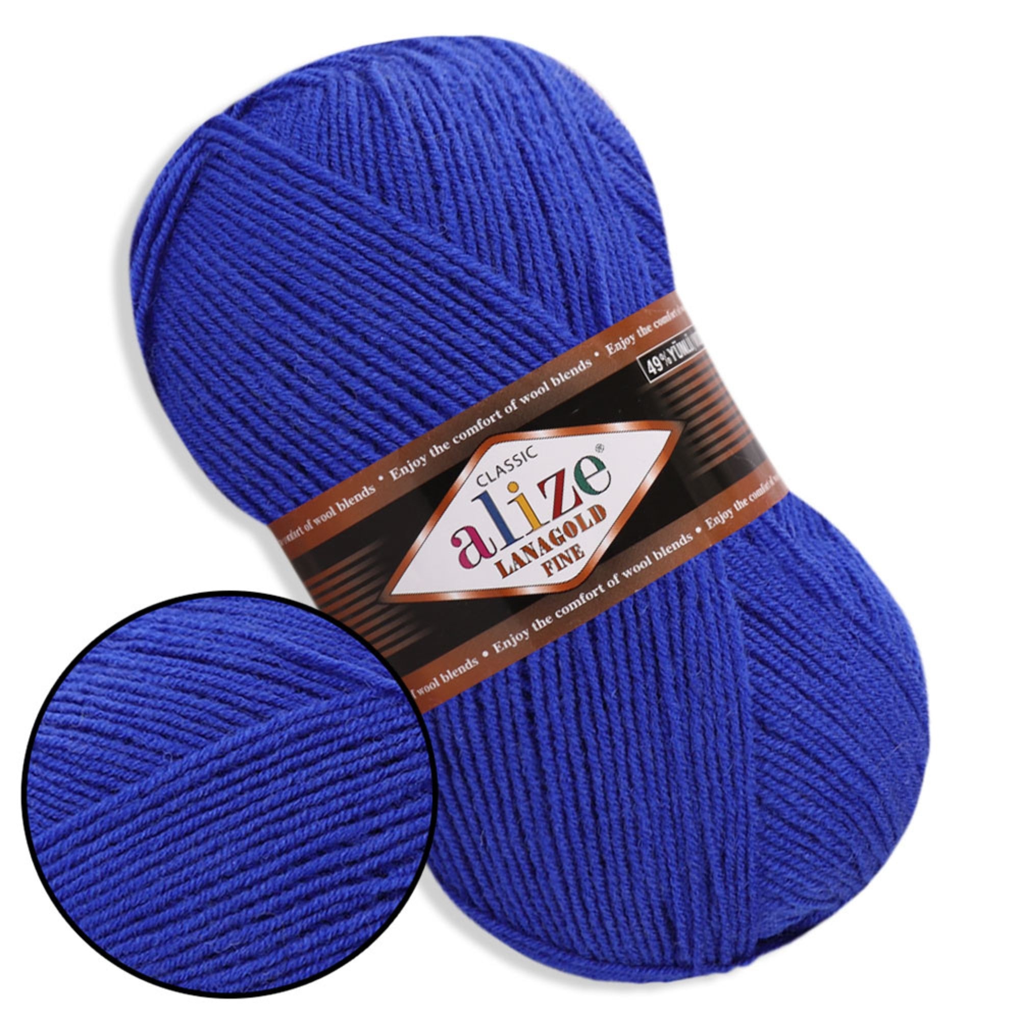Alize LanaGold Fine, 31 colors, 3.53 oz / 426 yds