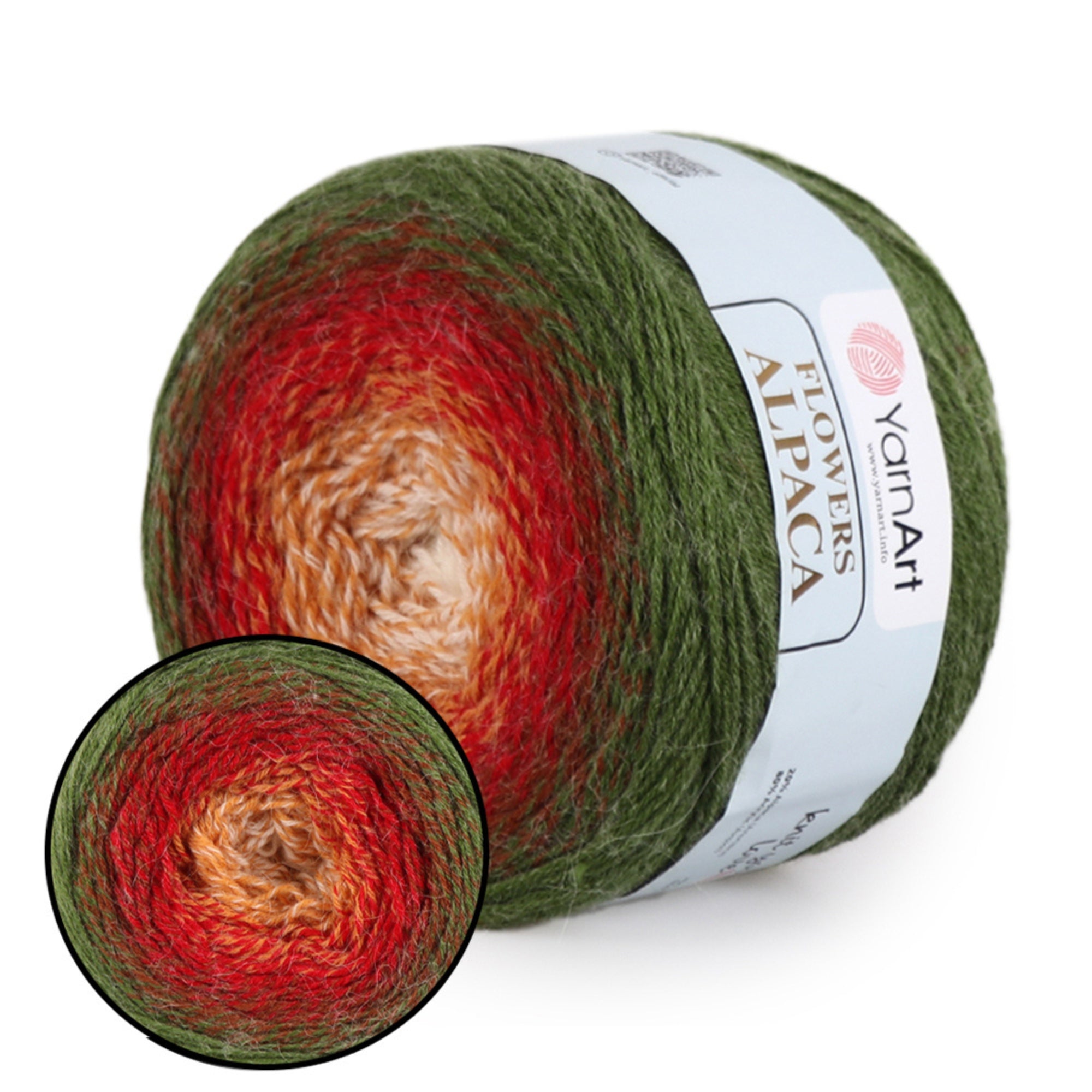 YarnArt Flowers Alpaca, 32 solors, 8.8 oz / 1028 yds