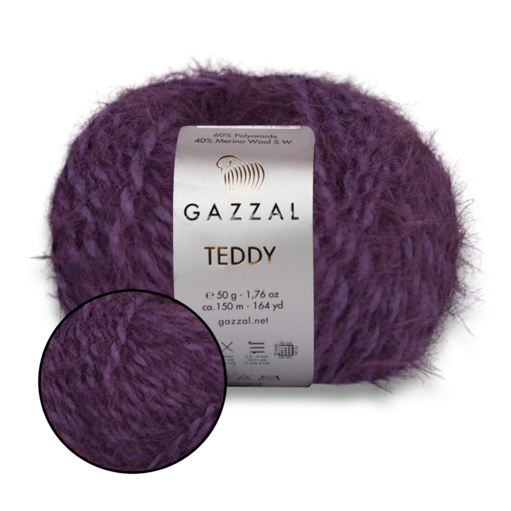 Gazzal Teddy, 26 colors, 1.76 oz / 164 yds