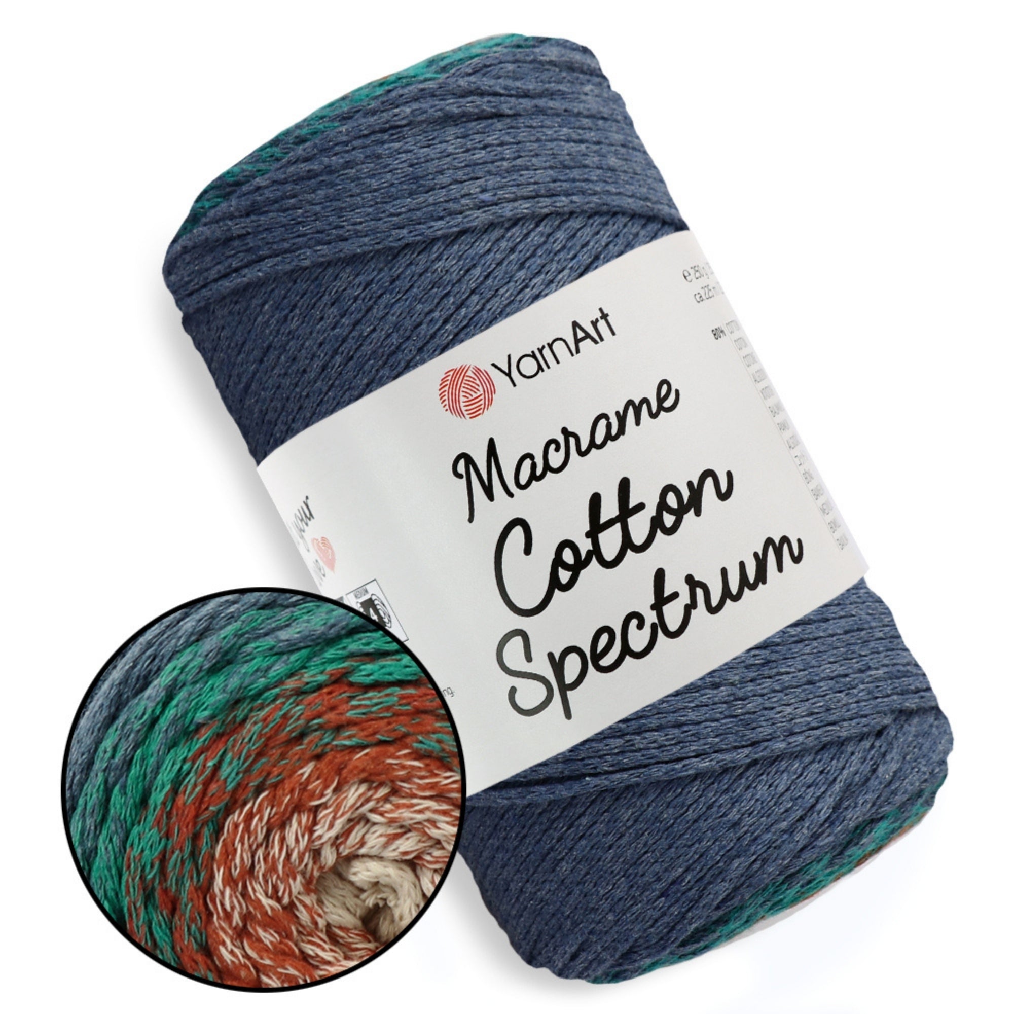 YarnArt Macrame Cotton Spectrum, 18 colors, 8.8 oz / 246 yds