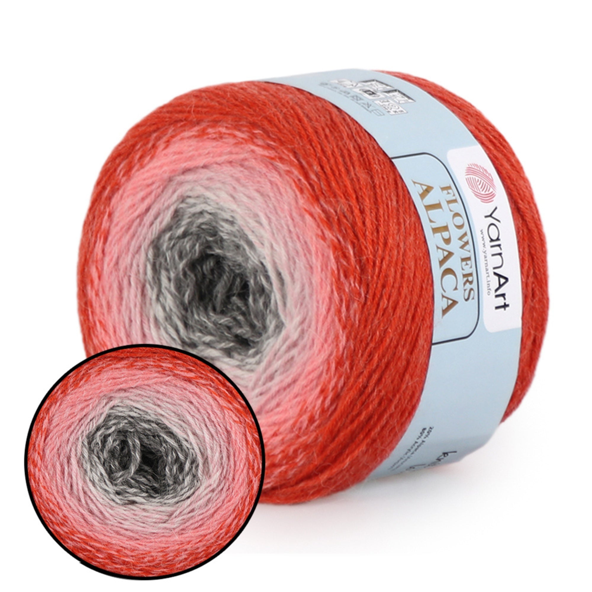 YarnArt Flowers Alpaca, 32 solors, 8.8 oz / 1028 yds