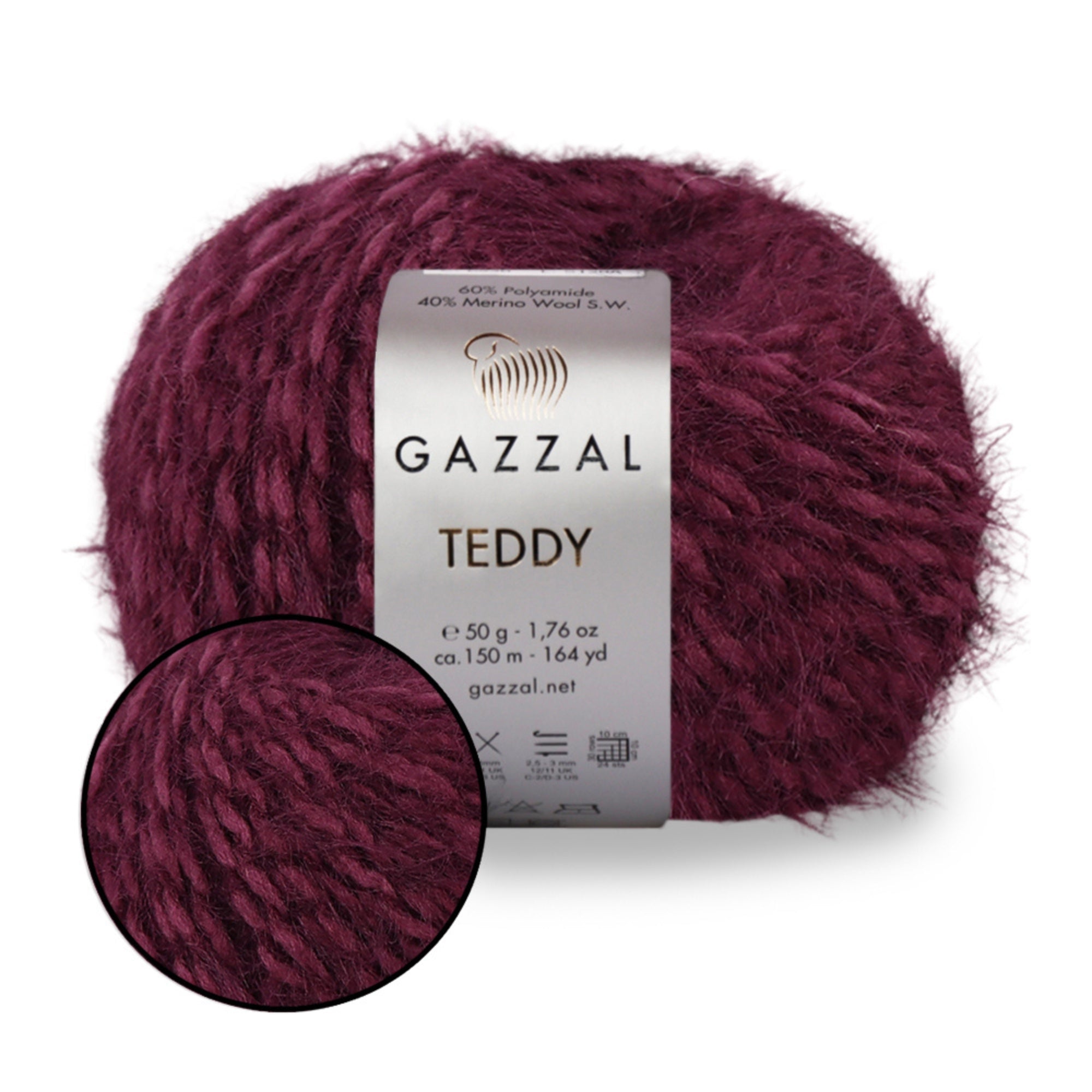 Gazzal Teddy, 26 colors, 1.76 oz / 164 yds