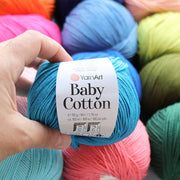 Yarnart Baby Cotton, 13 colors, 1.76 oz / 180 yds