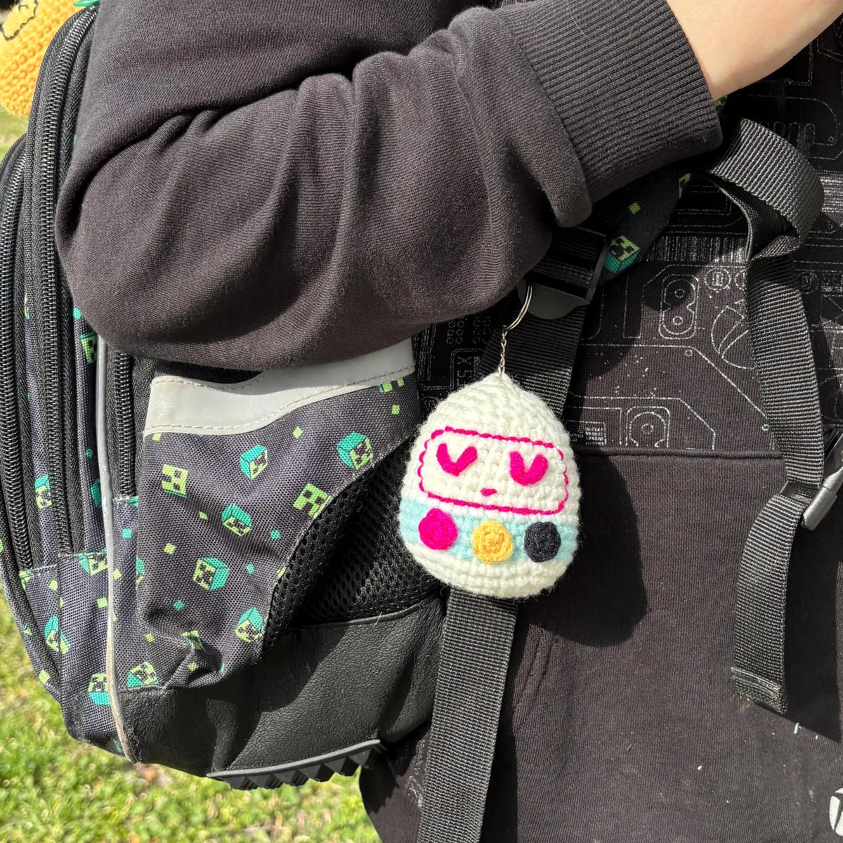 Tamagotchi Keychain Crochet Pattern (skill level Beginner)