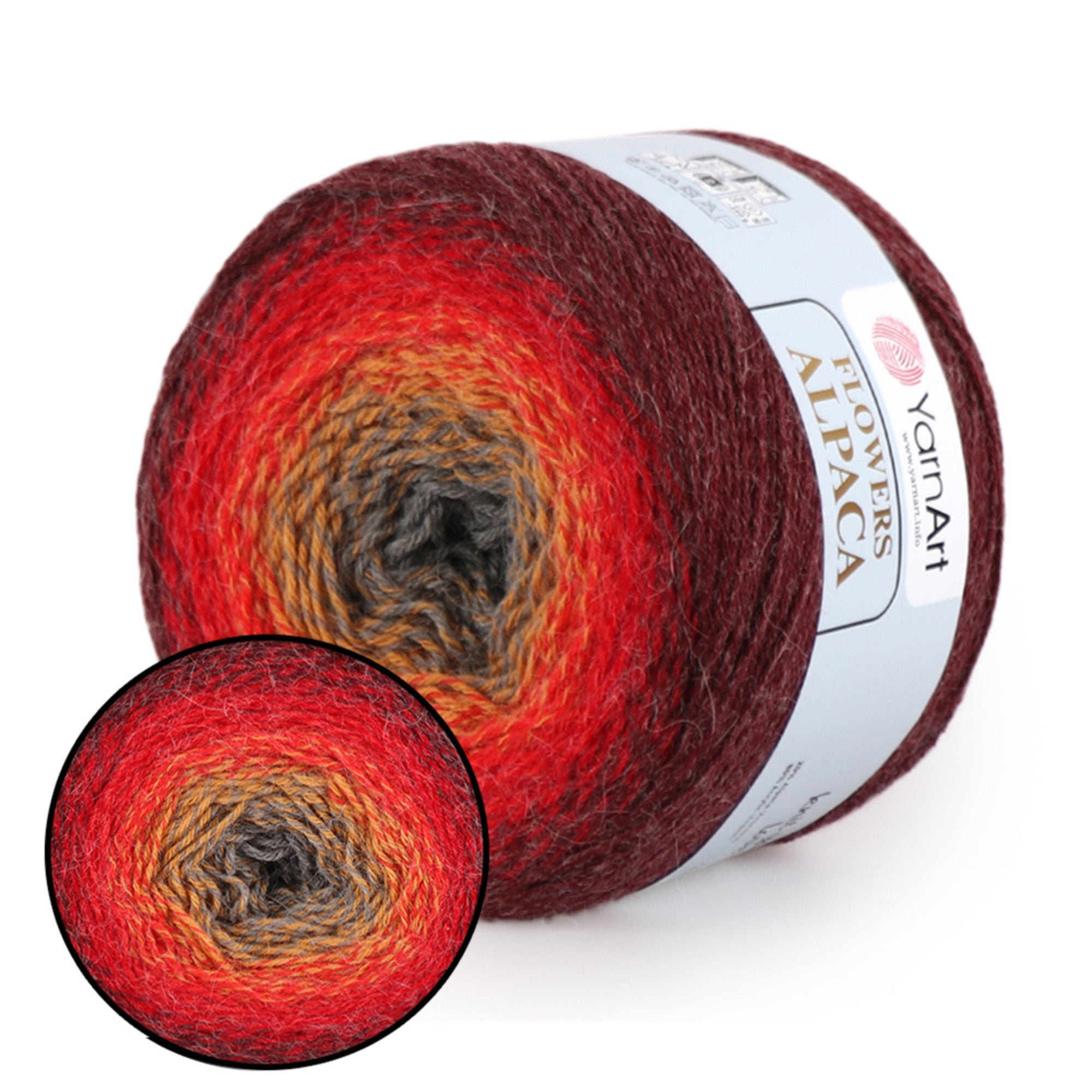 YarnArt Flowers Alpaca, 32 solors, 8.8 oz / 1028 yds