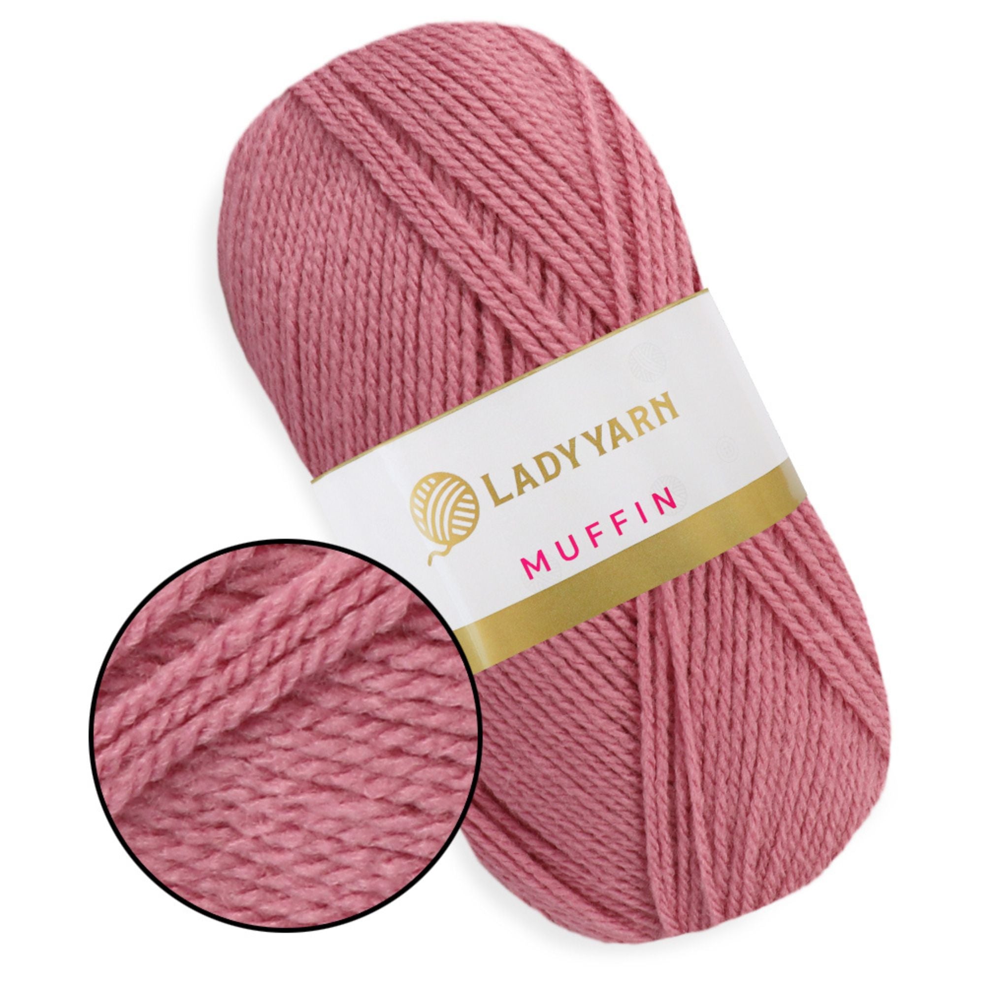Lady Yarn Muffin, 36 colors, 3.5 oz / 525 yds