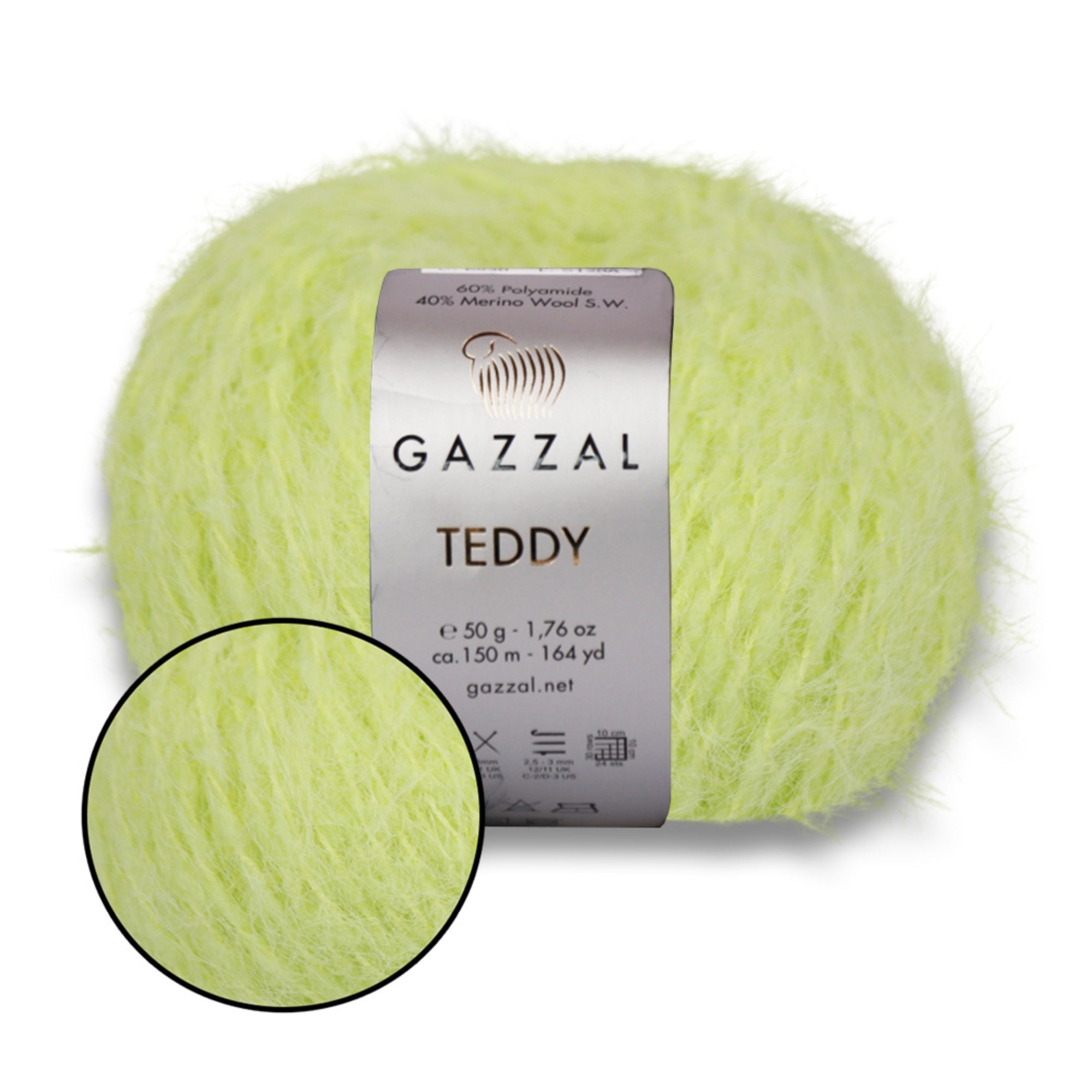 Gazzal Teddy, 26 colors, 1.76 oz / 164 yds