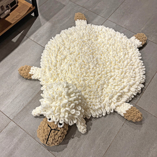 KIDS SHEEP RUG Crochet Pattern (skill level beginner)