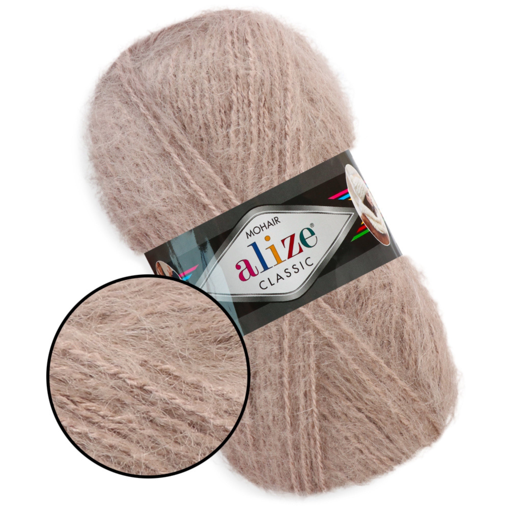 Alize Mohair Classic, 17 colors, 3.53 oz / 219 yds