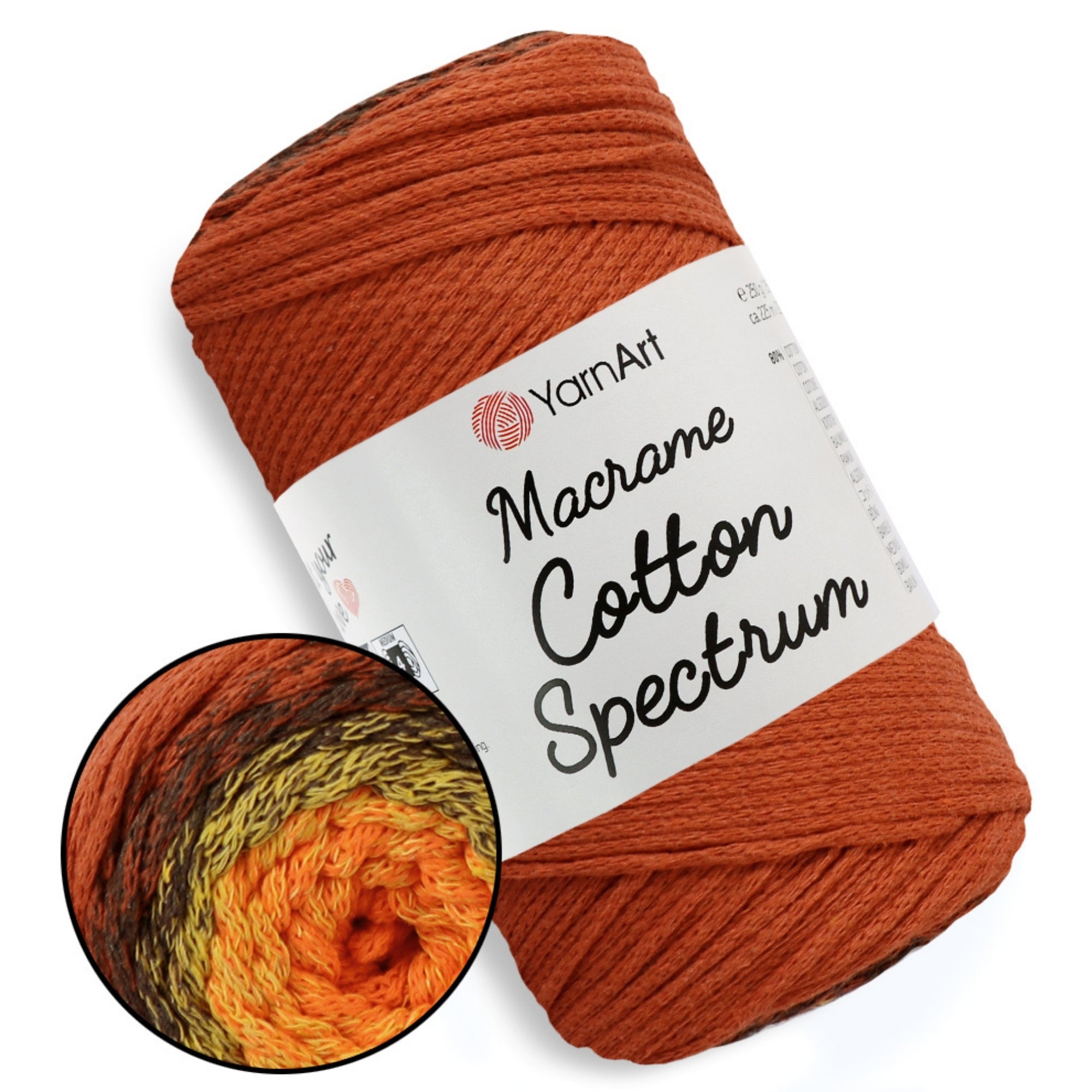 YarnArt Macrame Cotton Spectrum, 18 colors, 8.8 oz / 246 yds