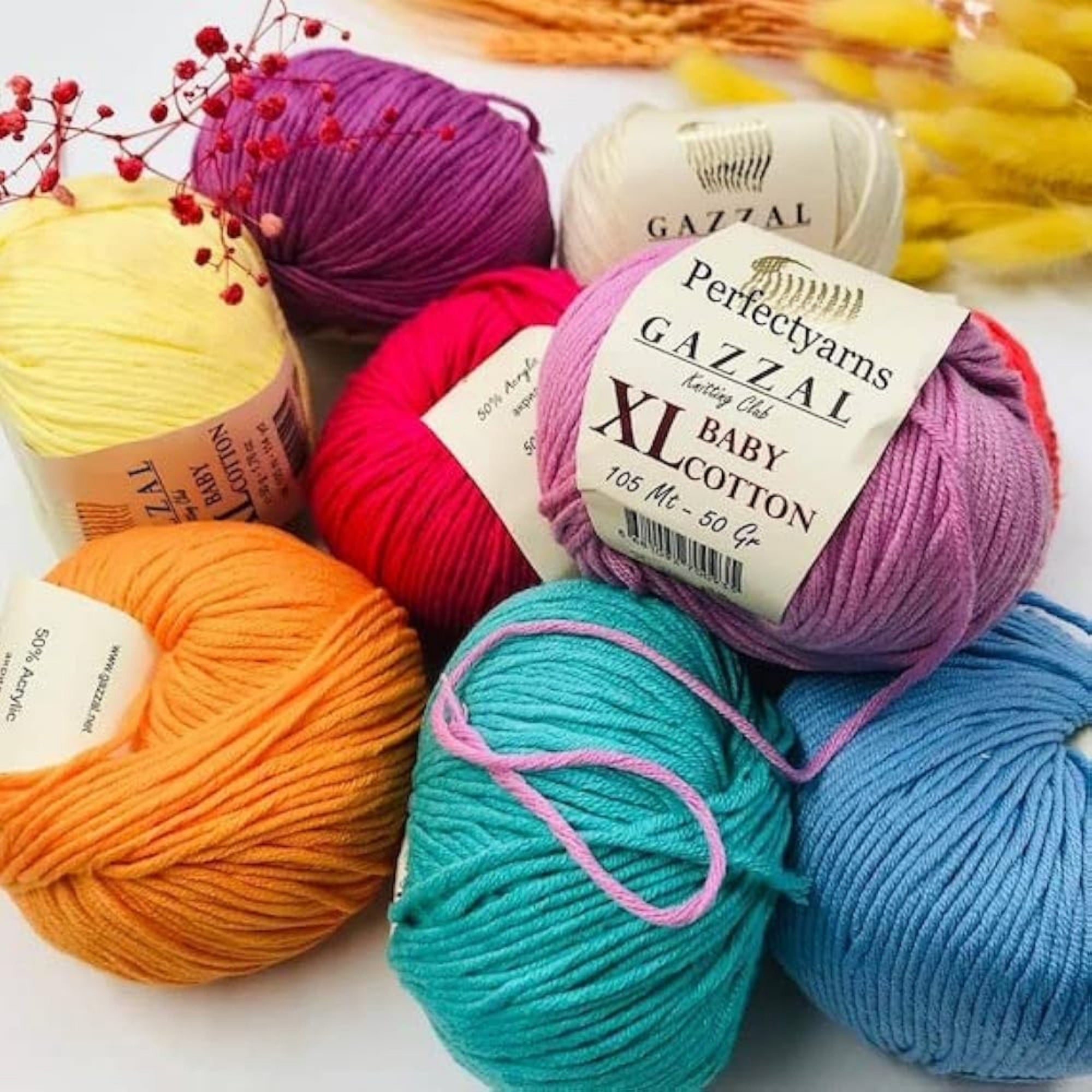Gazzal Baby Cotton XL, 29 colors, 1.76 oz / 114 yds