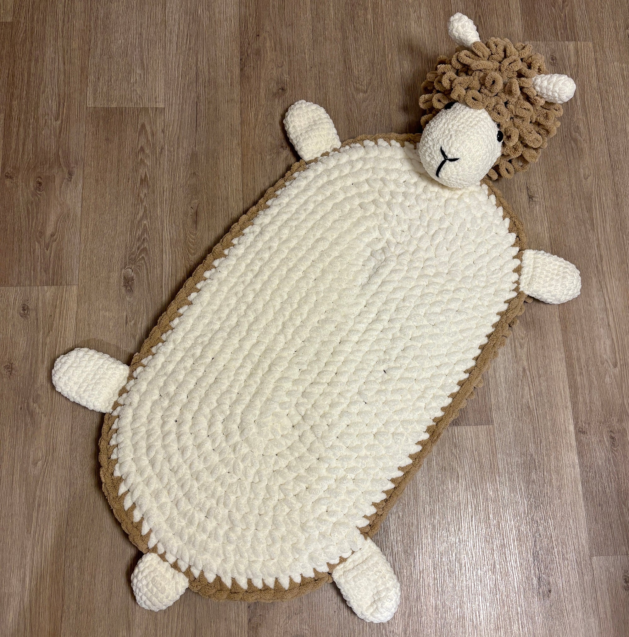SHEEP RUG Crochet Pattern (skill level Beginner)