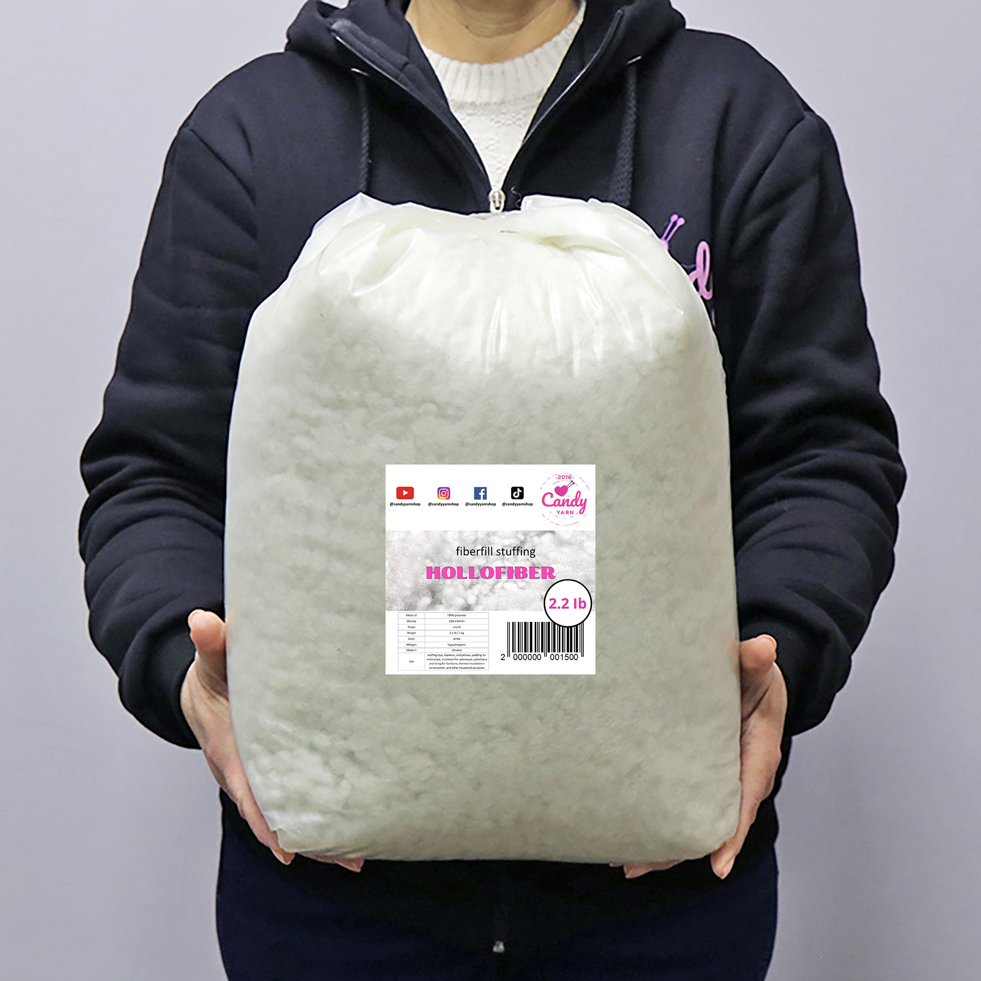 Premium Hypoallergenic Hollofiber Stuffing - 100g to 5kg (3.5oz to 11lbs)