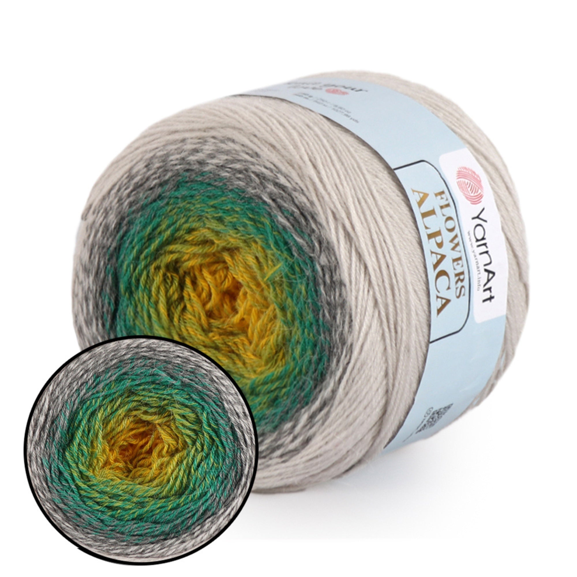 YarnArt Flowers Alpaca, 32 solors, 8.8 oz / 1028 yds