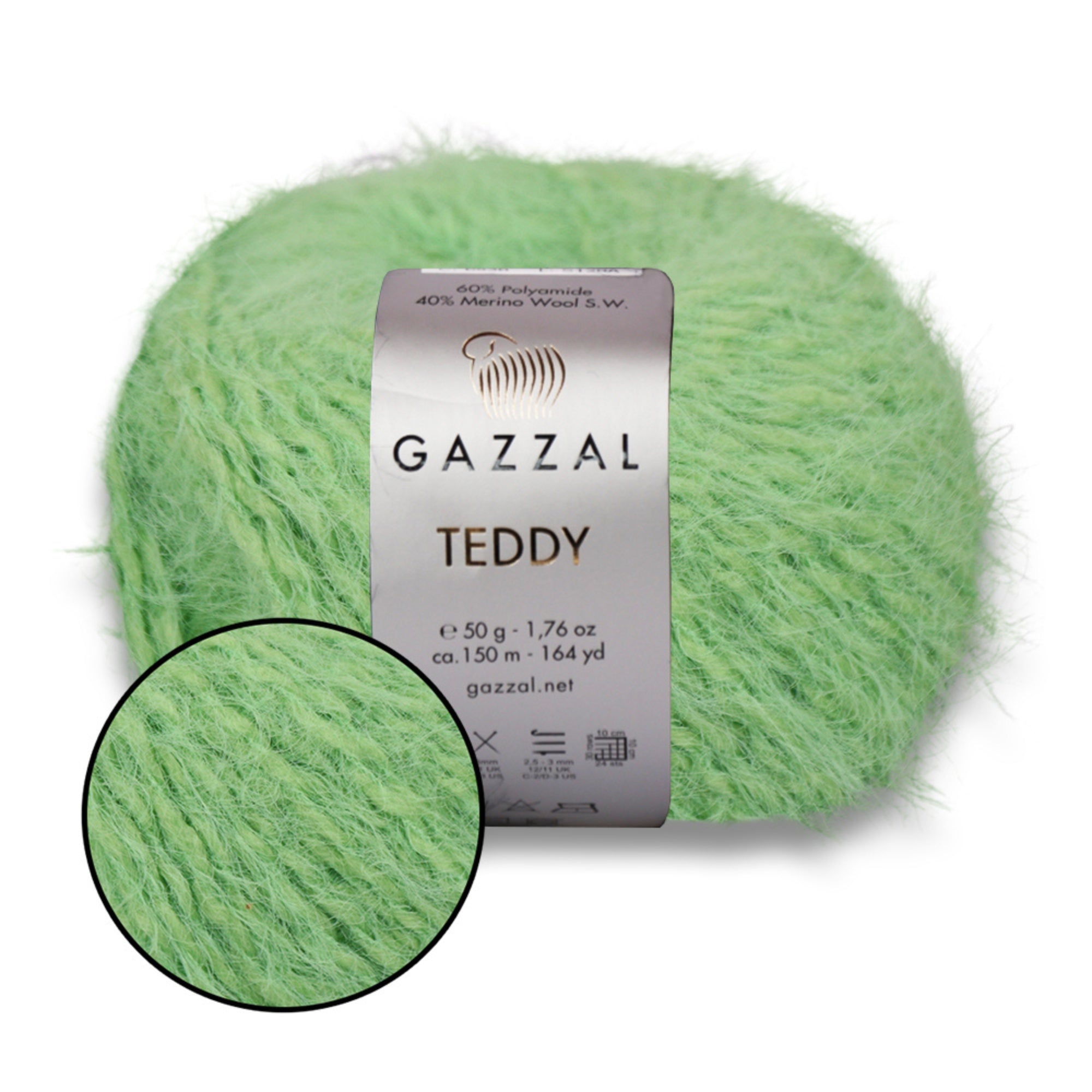 Gazzal Teddy, 26 colors, 1.76 oz / 164 yds