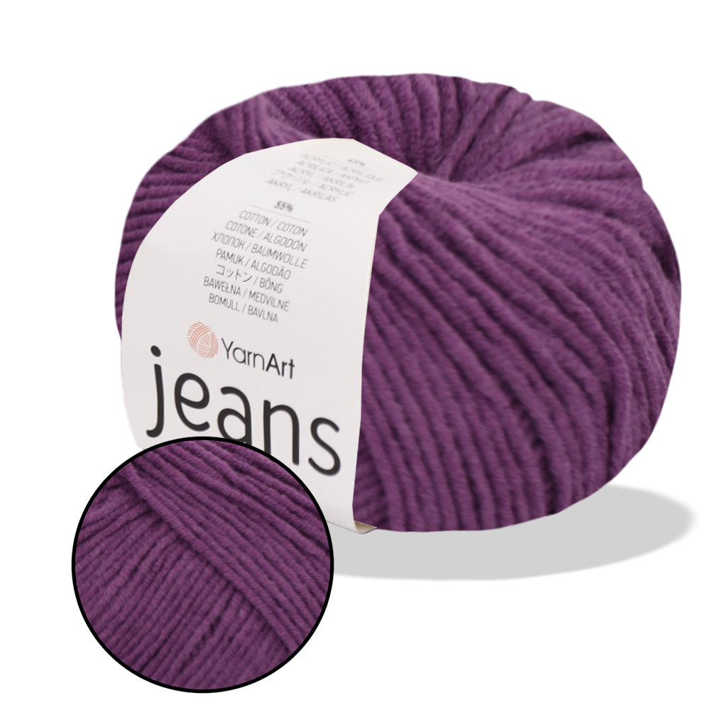 YarnArt Jeans, 62 colors, 1.75 oz / 174 yds