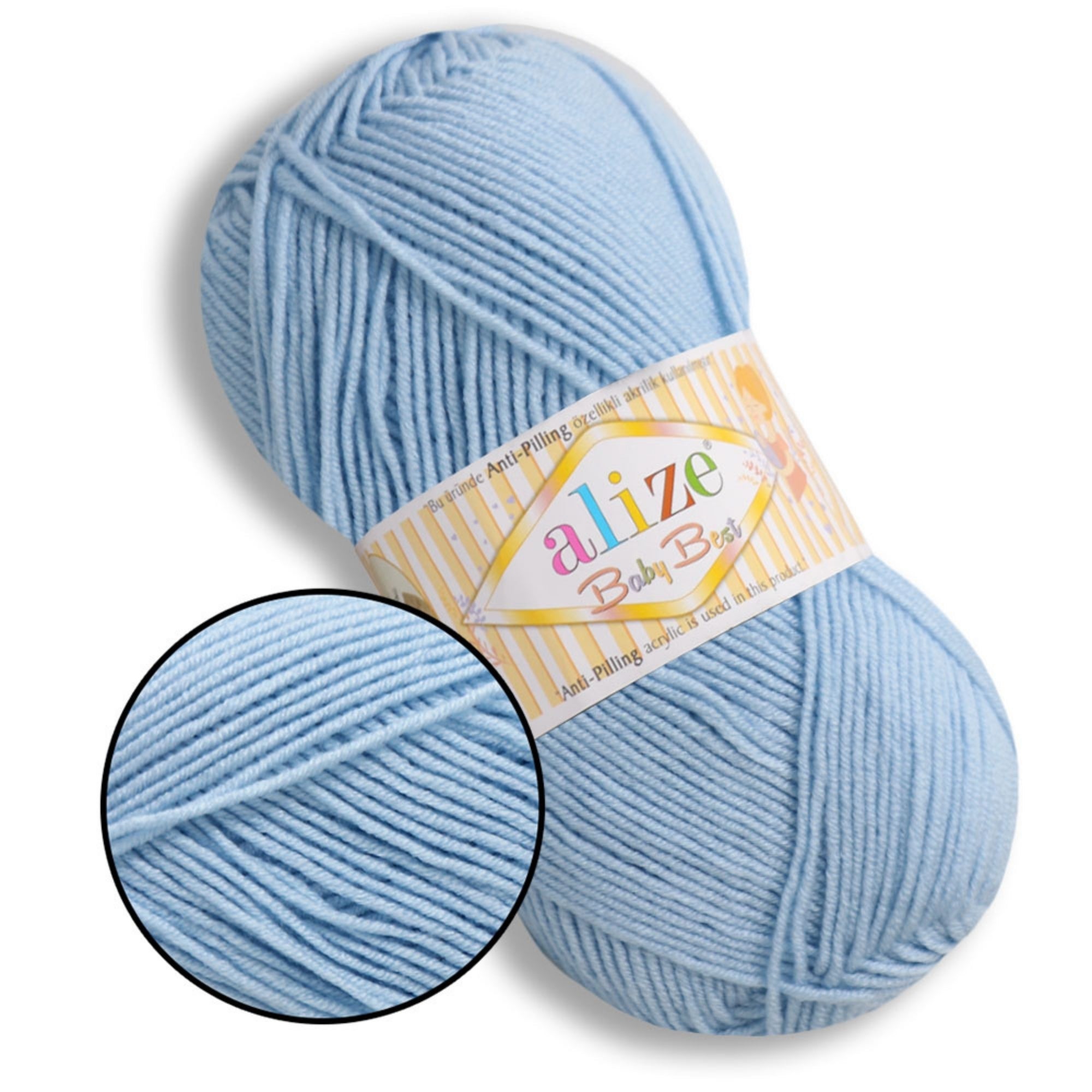 Alize Baby Best, 65 colors, 3.53 oz / 262 yds