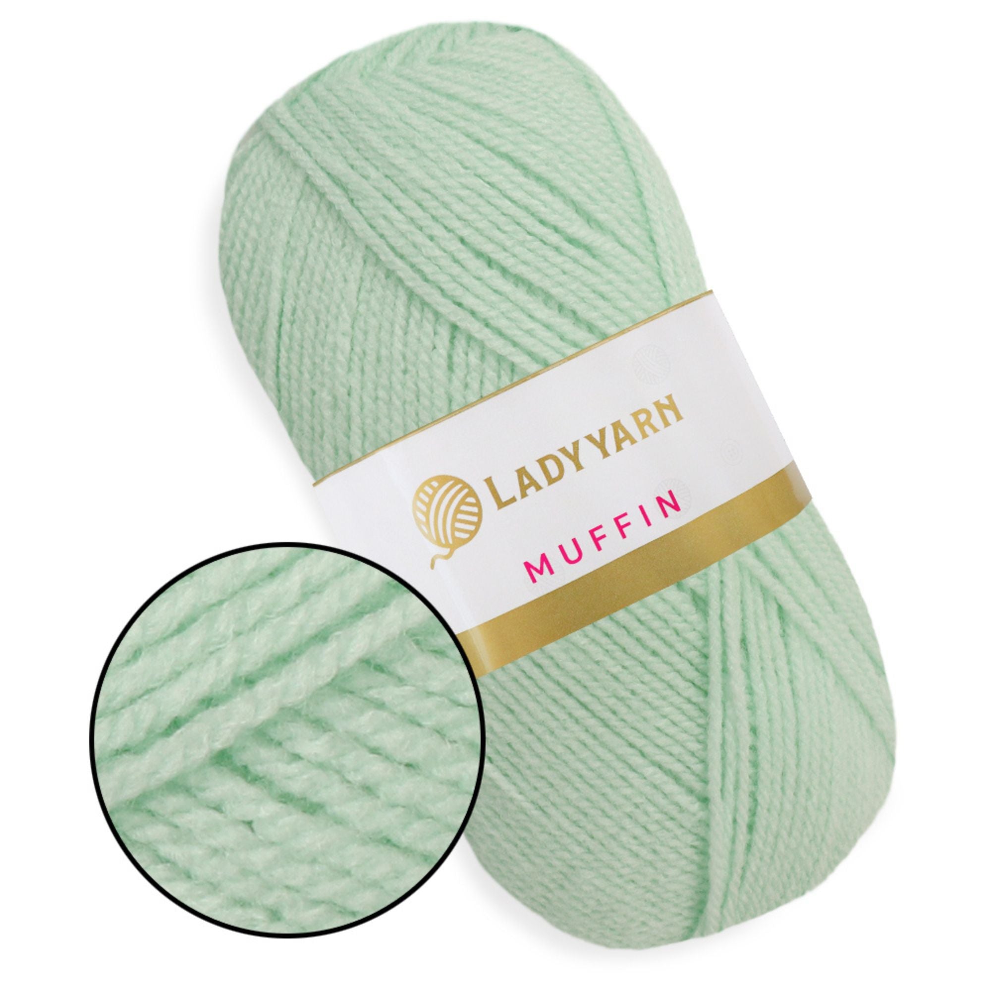 Lady Yarn Muffin, 36 colors, 3.5 oz / 525 yds