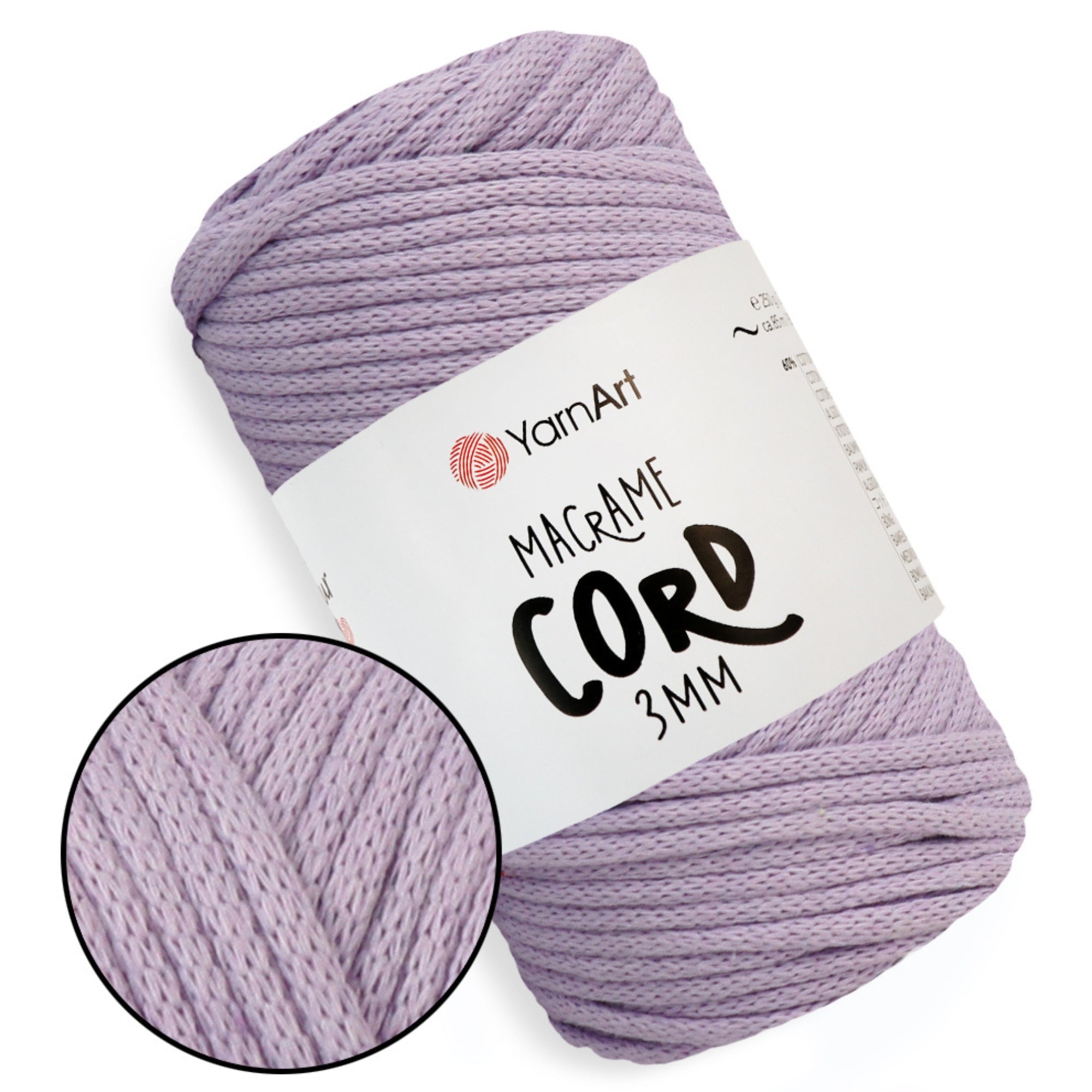YarnArt Macrame Cord 3 mm, 22 colors, 8.8 oz / 109 yds