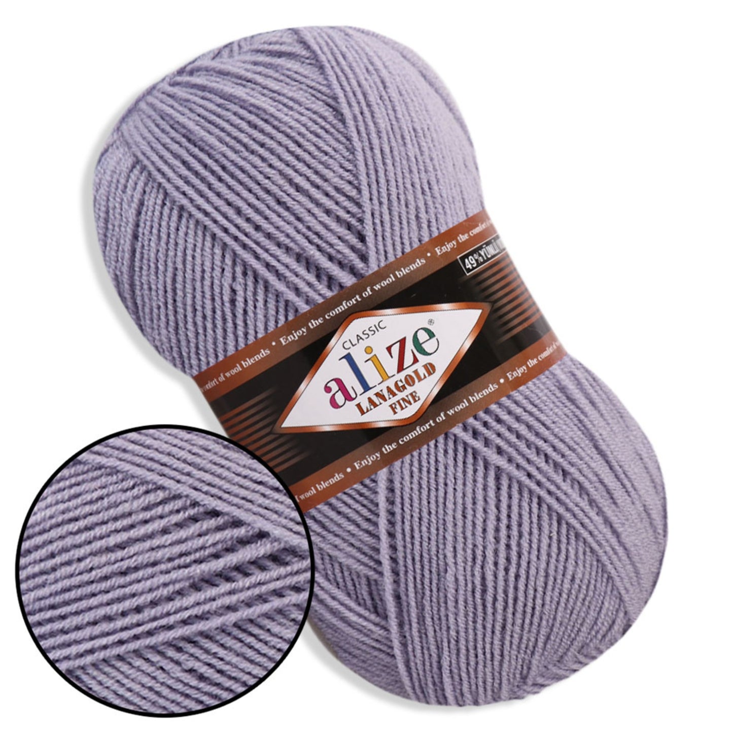 Alize LanaGold Fine, 31 colors, 3.53 oz / 426 yds