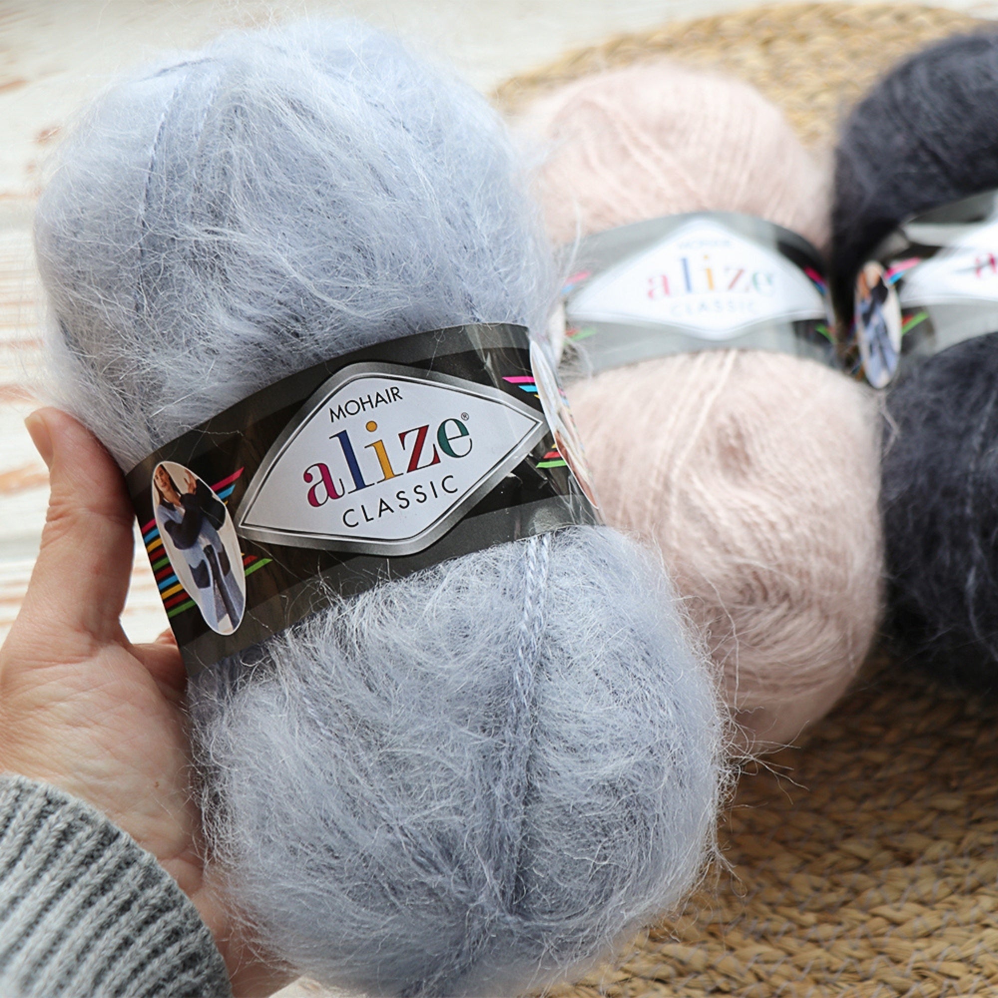 Alize Mohair Classic, 17 colors, 3.53 oz / 219 yds