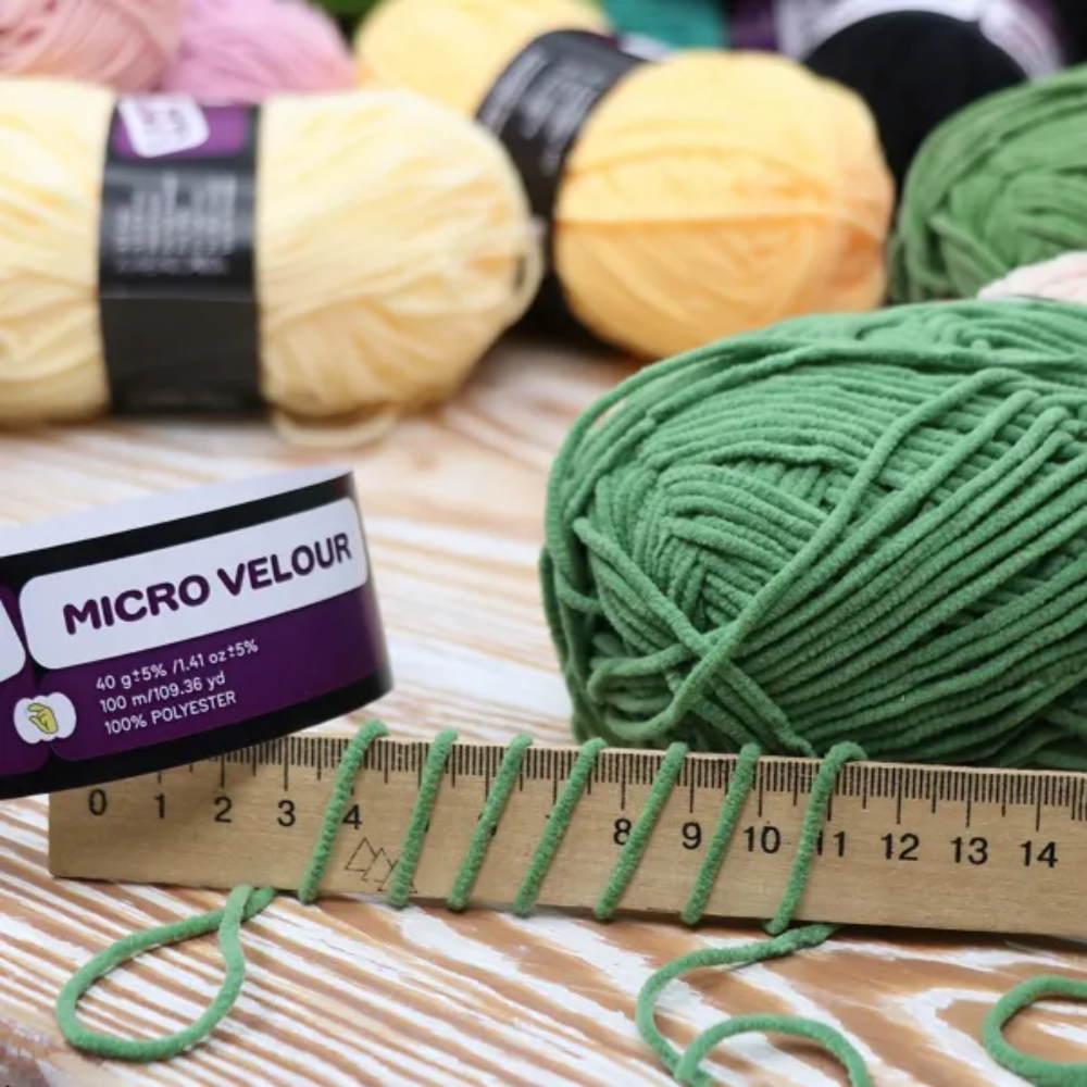 Candy-yarn Micro Velour, 5 Pack of 1.41 oz / 109 yds