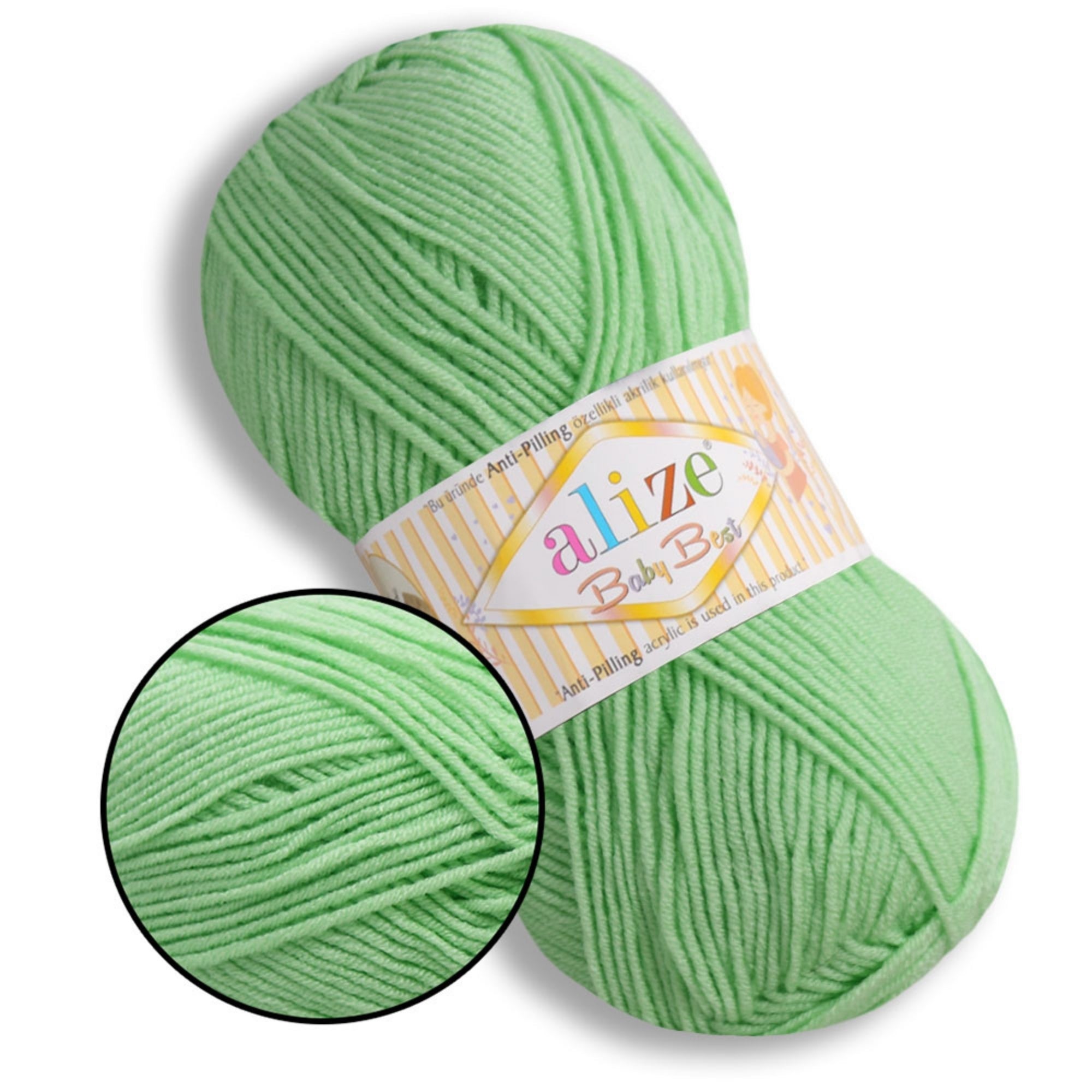 Alize Baby Best, 65 colors, 3.53 oz / 262 yds