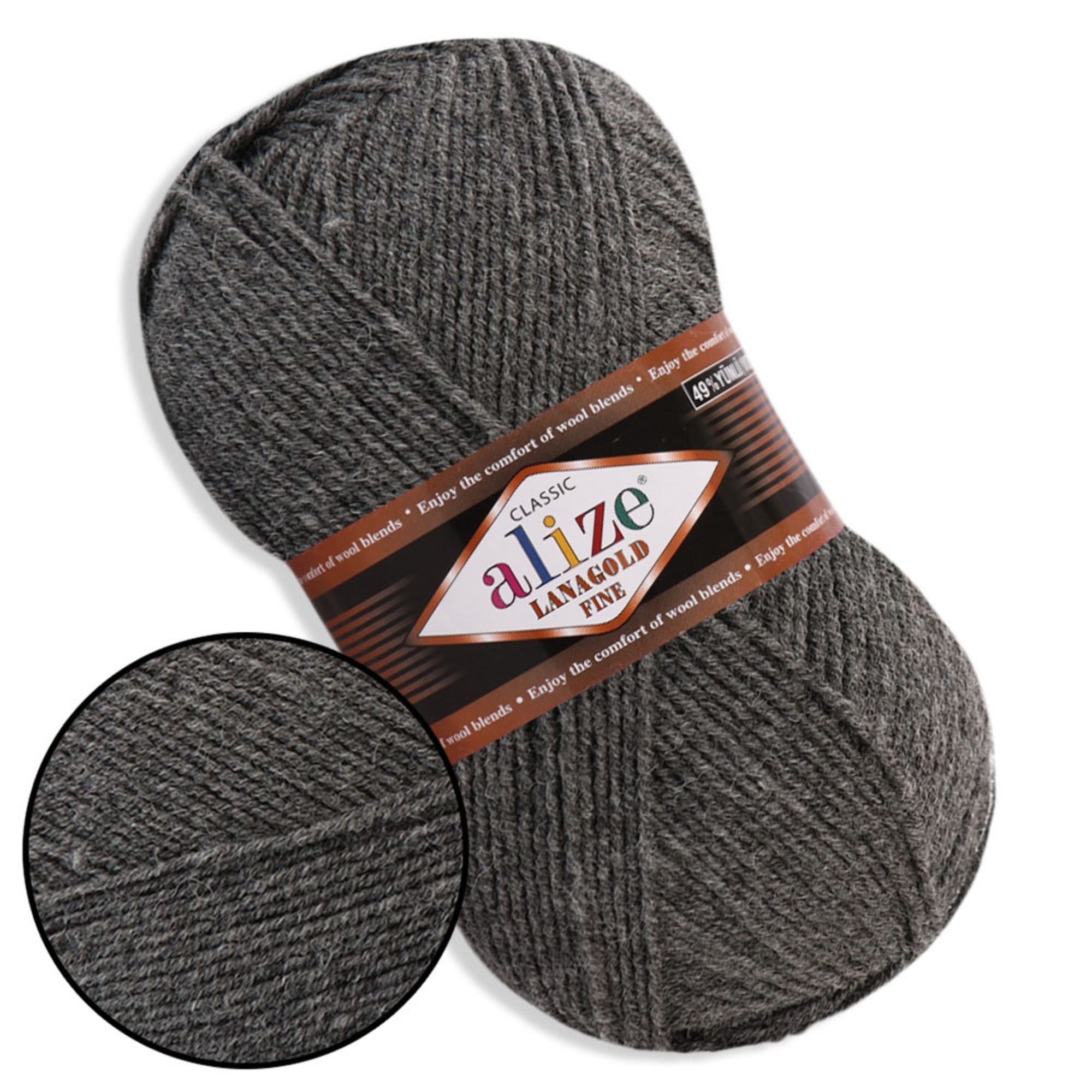 Alize LanaGold Fine, 31 colors, 3.53 oz / 426 yds