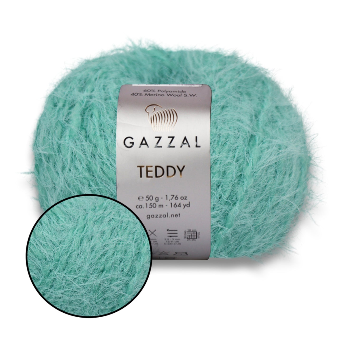 Gazzal Teddy, 26 colors, 1.76 oz / 164 yds