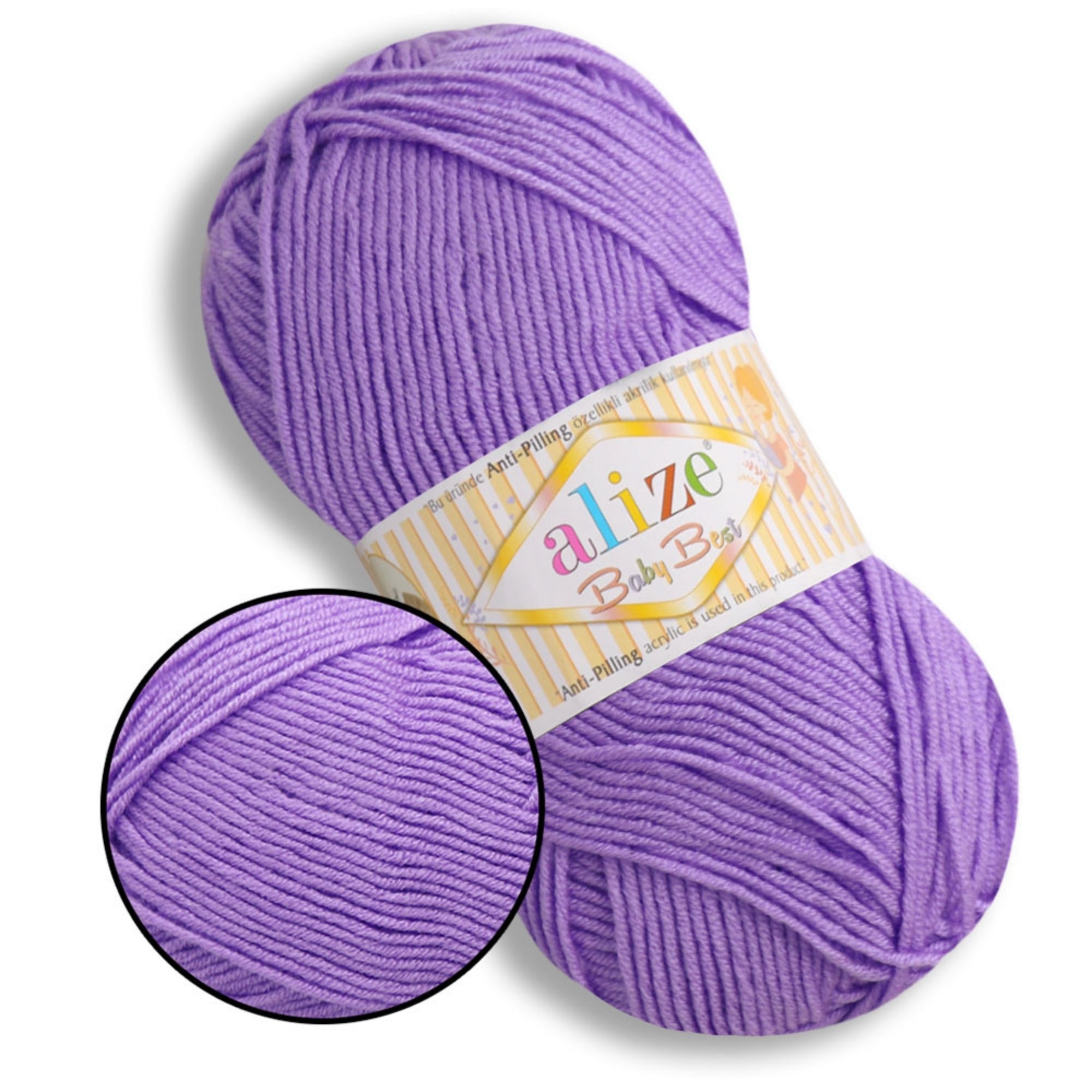 Alize Baby Best, 65 colors, 3.53 oz / 262 yds