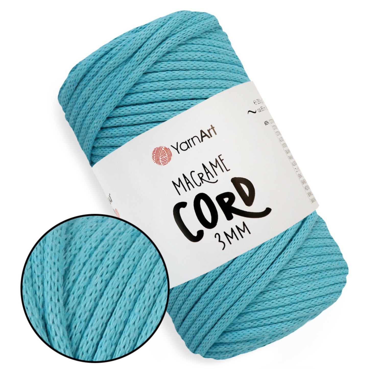YarnArt Macrame Cord 3 mm, 22 colors, 8.8 oz / 109 yds