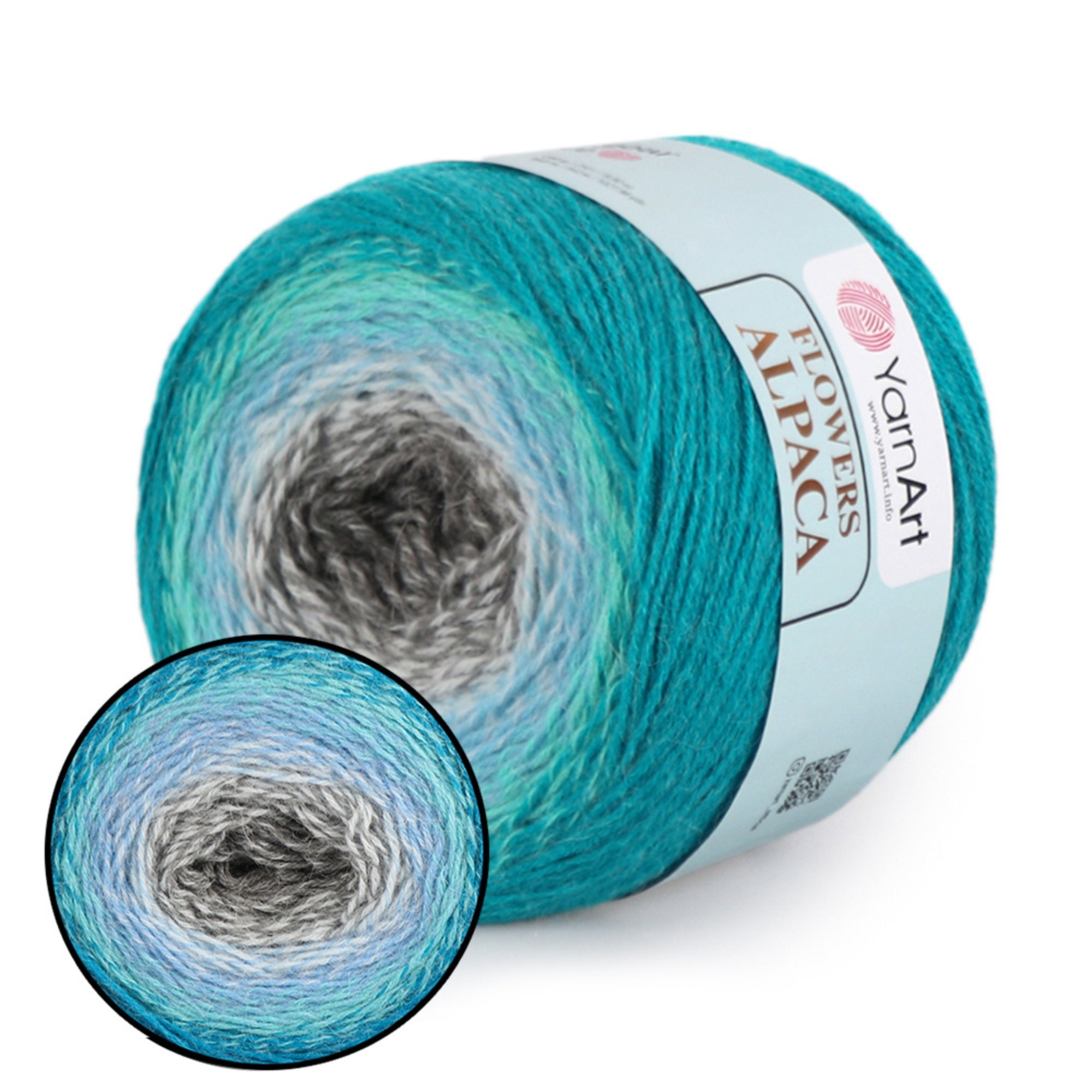 YarnArt Flowers Alpaca, 32 solors, 8.8 oz / 1028 yds