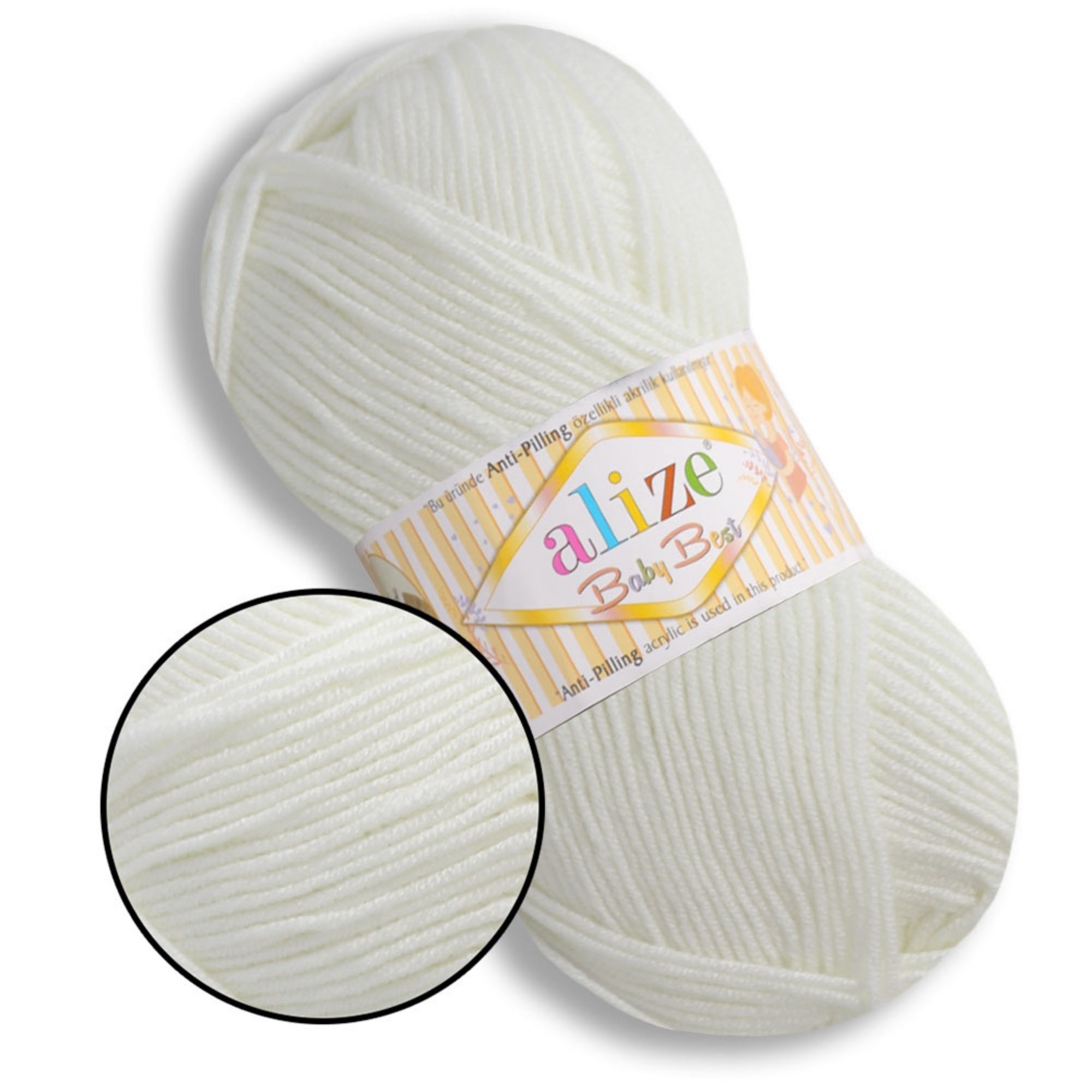Alize Baby Best, 65 colors, 3.53 oz / 262 yds
