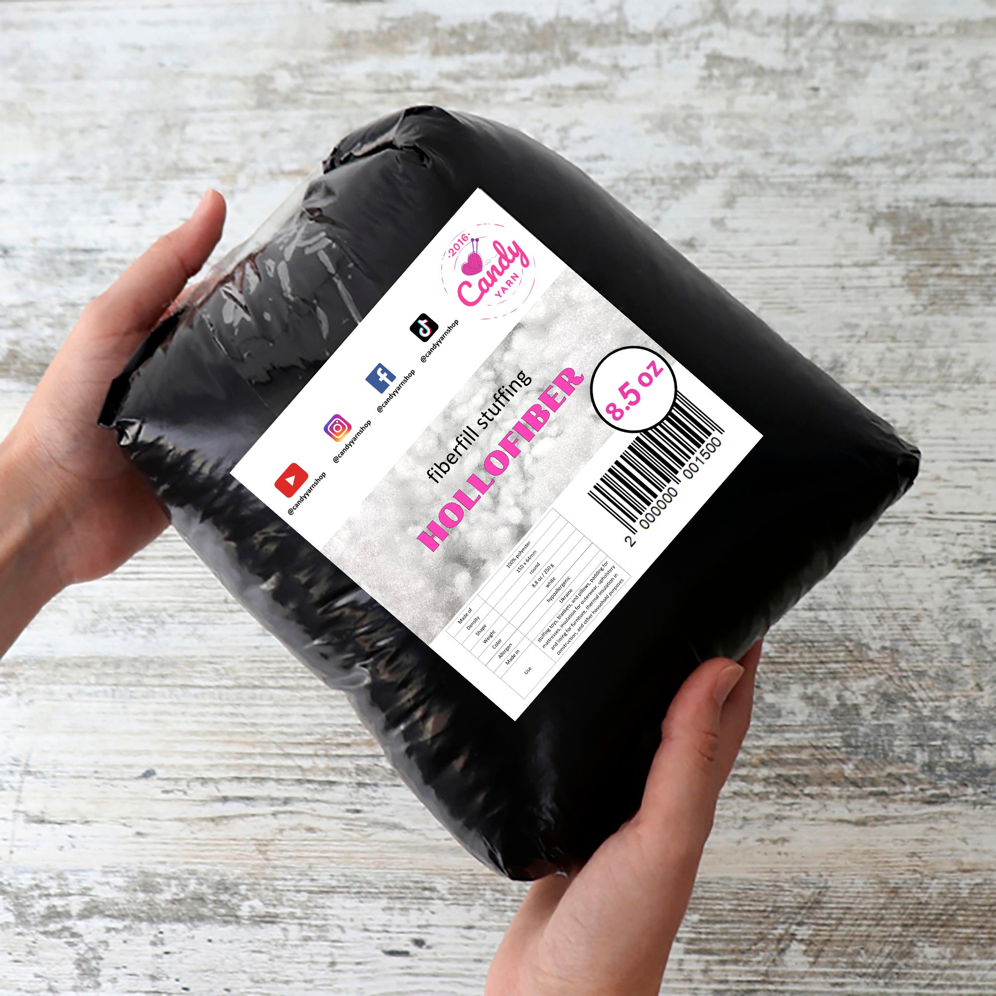 Premium Hypoallergenic Hollofiber Stuffing - 100g to 5kg (3.5oz to 11lbs)