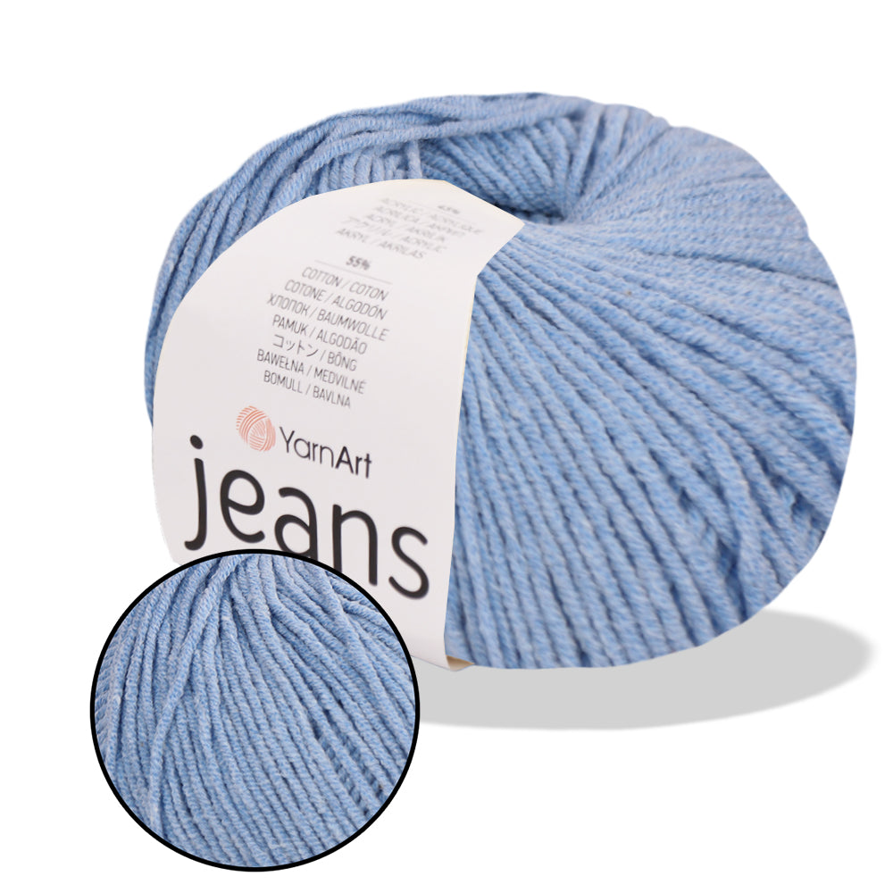 YarnArt Jeans, 62 colors, 1.75 oz / 174 yds