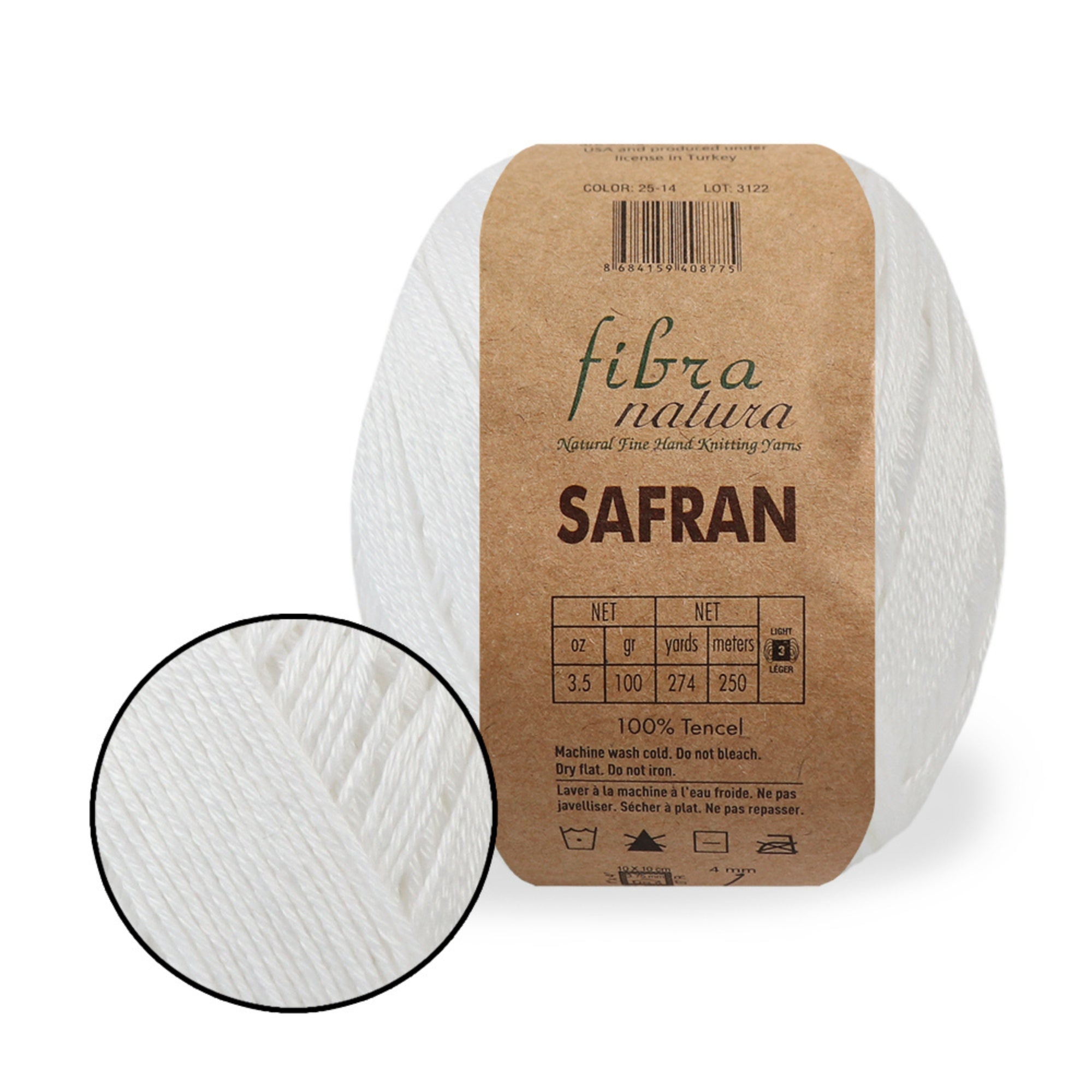 FibraNatura Safran, 8 colors, 1.76 oz / 175 yds