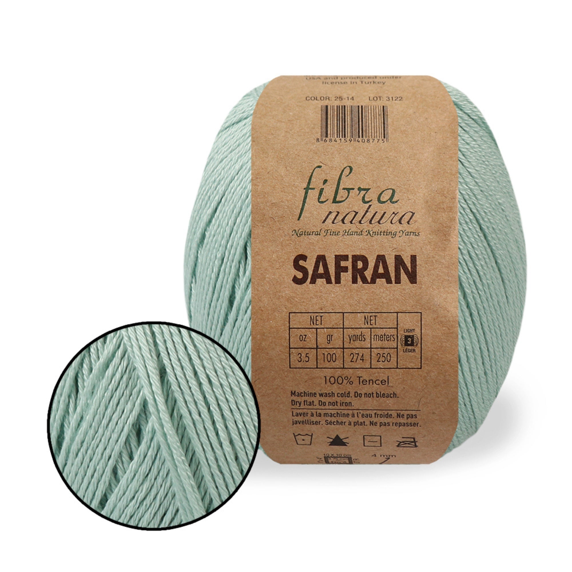 FibraNatura Safran, 8 colors, 1.76 oz / 175 yds