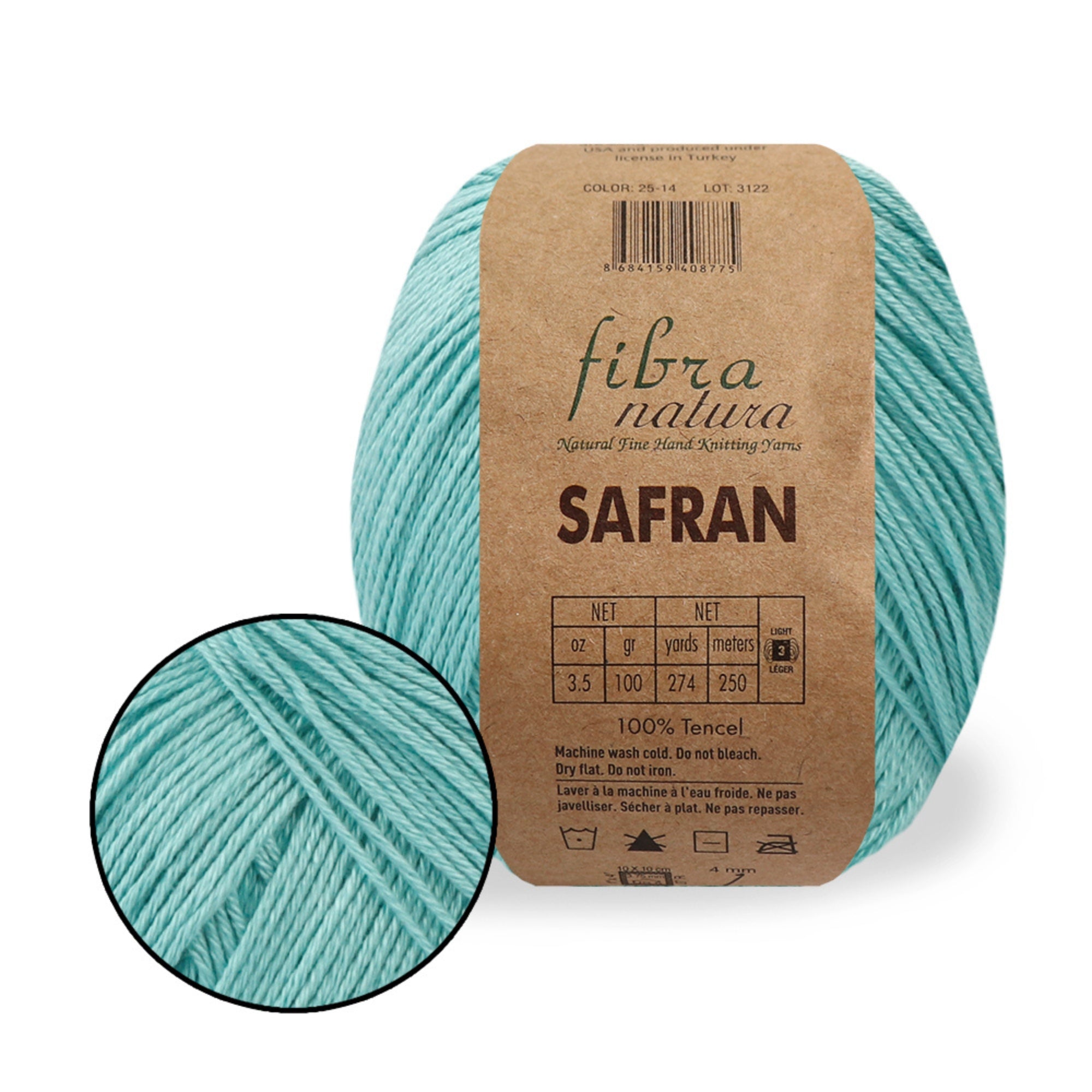 FibraNatura Safran, 8 colors, 1.76 oz / 175 yds