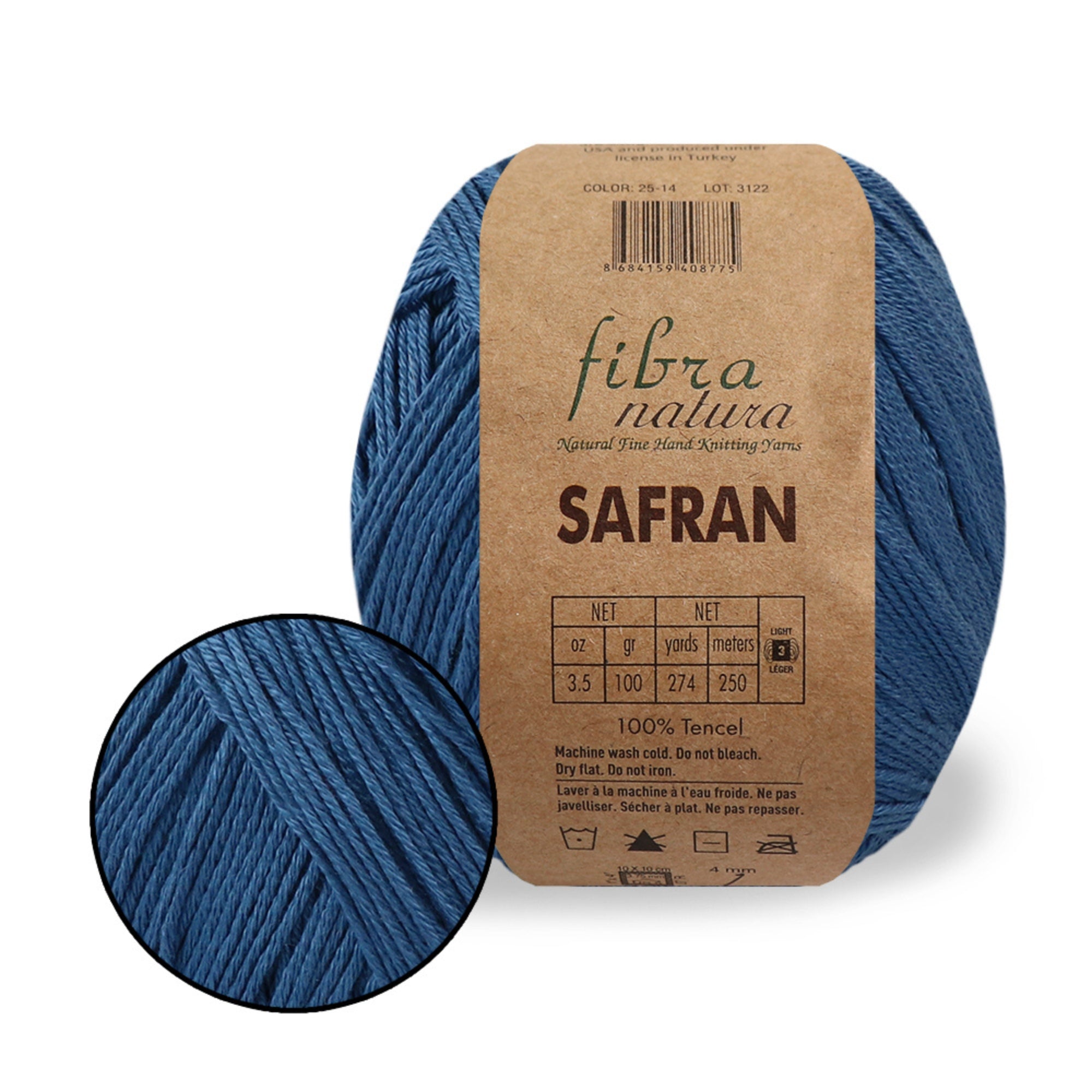 FibraNatura Safran, 8 colors, 1.76 oz / 175 yds